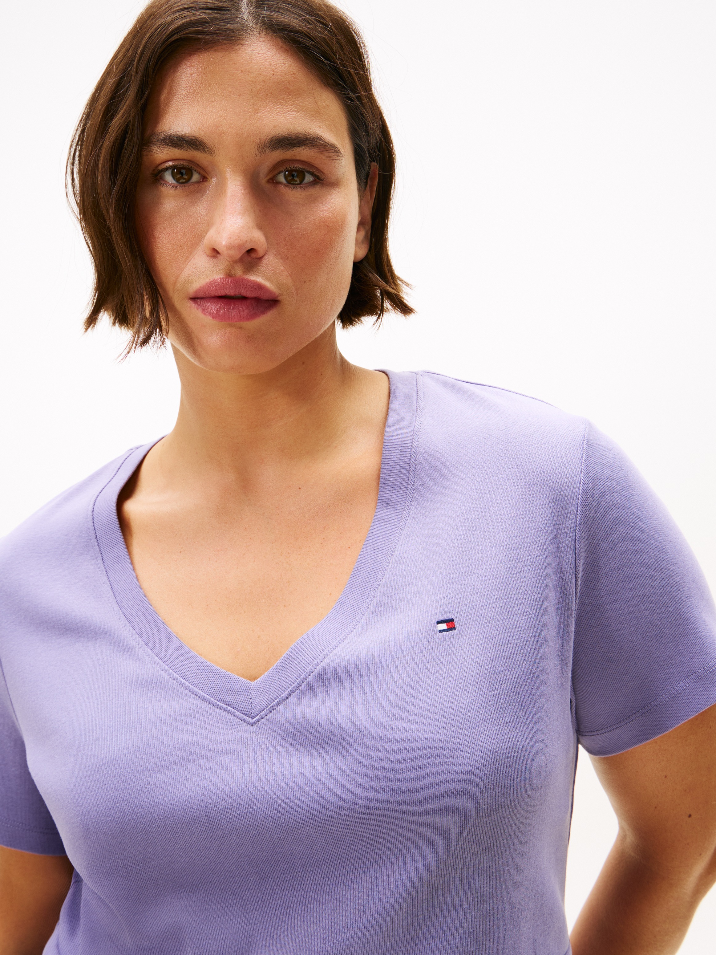 Tommy Hilfiger Curve V-Shirt »CRV SLIM CODY V-NK SS«, in Großen Größen