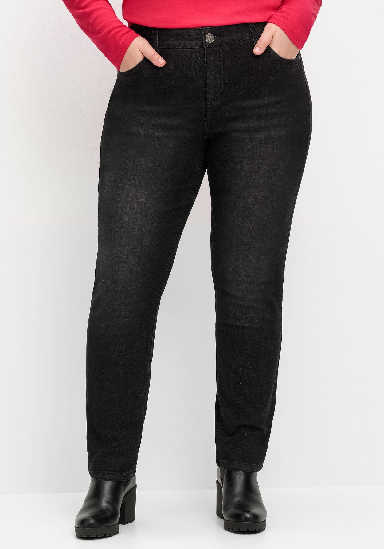 Sheego Stretch-Jeans »Jeans PIA, aus elastischem Denim«