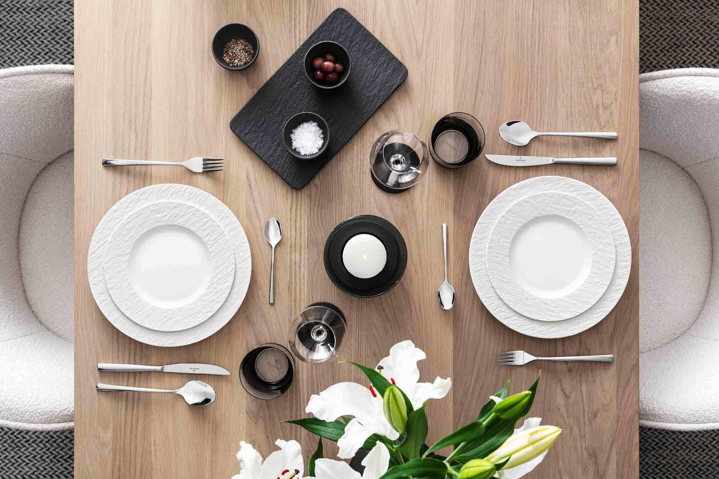 Villeroy & Boch Frühstücksteller »Frühstücksteller Manufacture Ice ø 21,7 cm weiß« Spülmaschinenfest, Mikrowellensicher