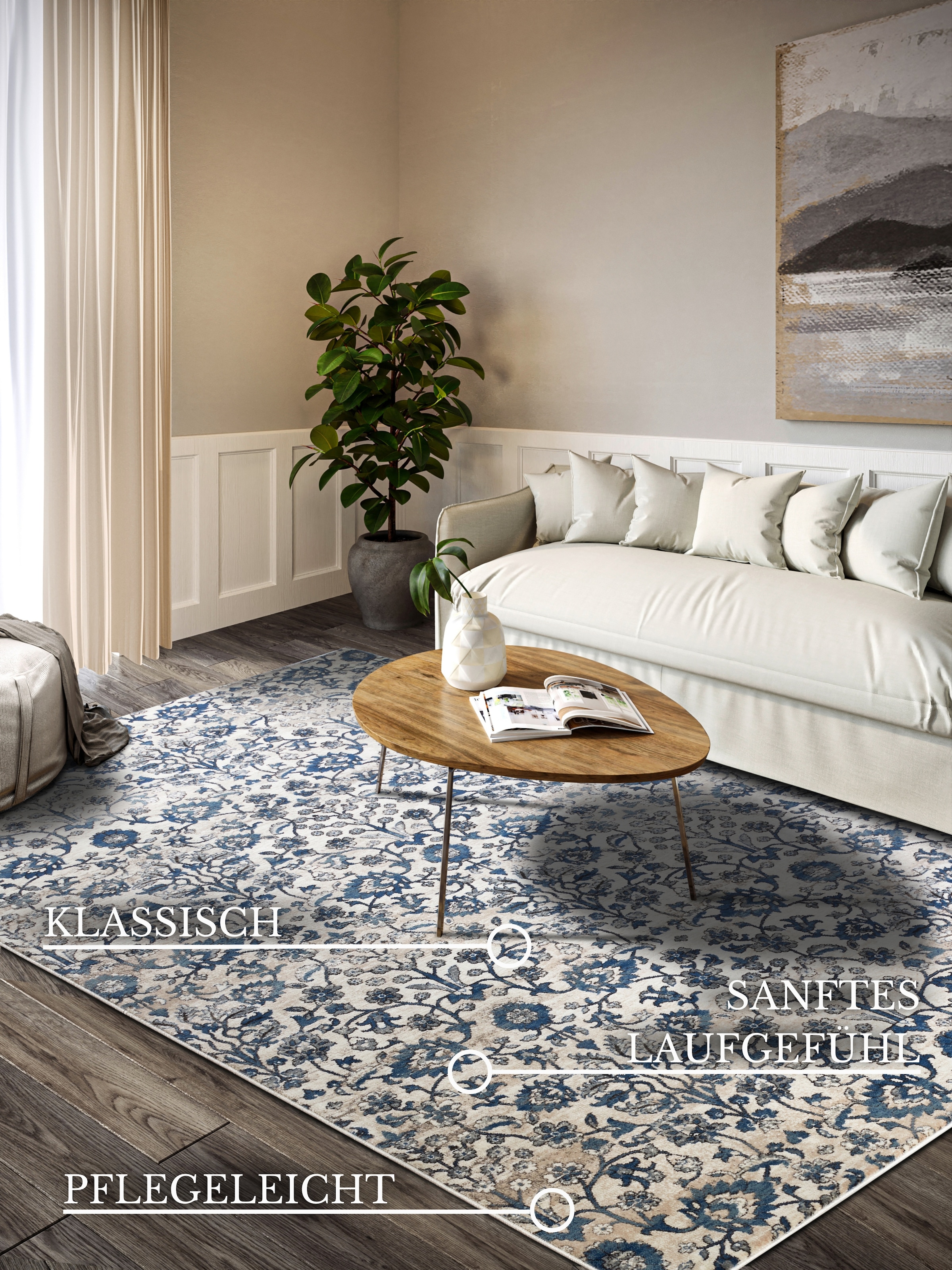 Villeroy & Boch Teppich »Ernest«, rechteckig, 11 mm Höhe, Läufer, Orientalisch, Wohnzimmer, Schlafzimmer, Klassisch, Kurzflor