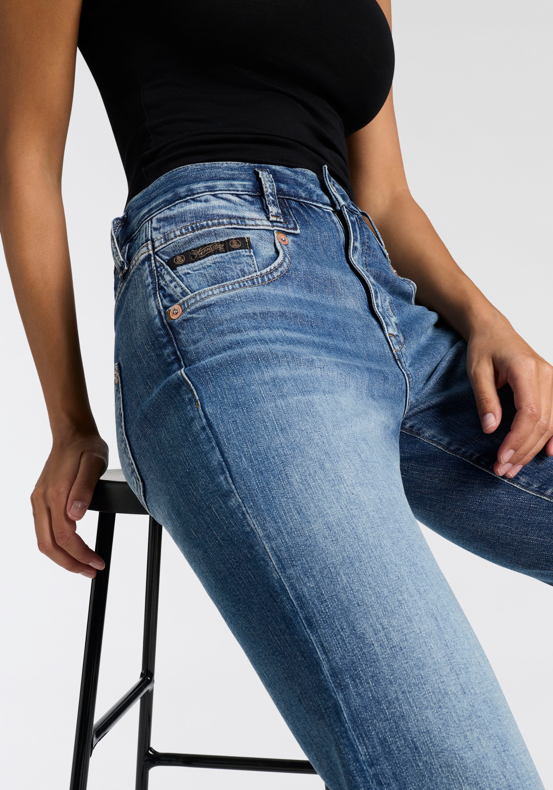 Herrlicher Straight-Jeans »Breezy Cropped Denim« in 7/8-Länge, High Waist