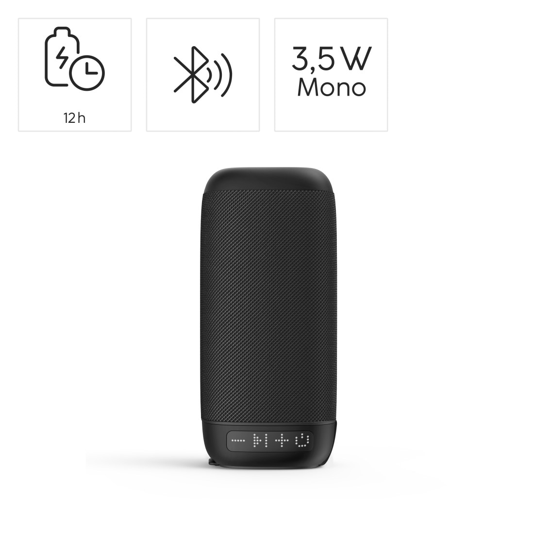 Hama Bluetooth-Lautsprecher »Bluetooth-Lautsprecher mit True-Wireless und Freisprechfunktion« (Bluetooth Freisprechfunktion | Kabellos | Ladestandsanzeige | Wireless-Audio-Streaming 20 W) True-Wireless, 12 Std. Akkulaufzeit, Freisprechen, Aux-In