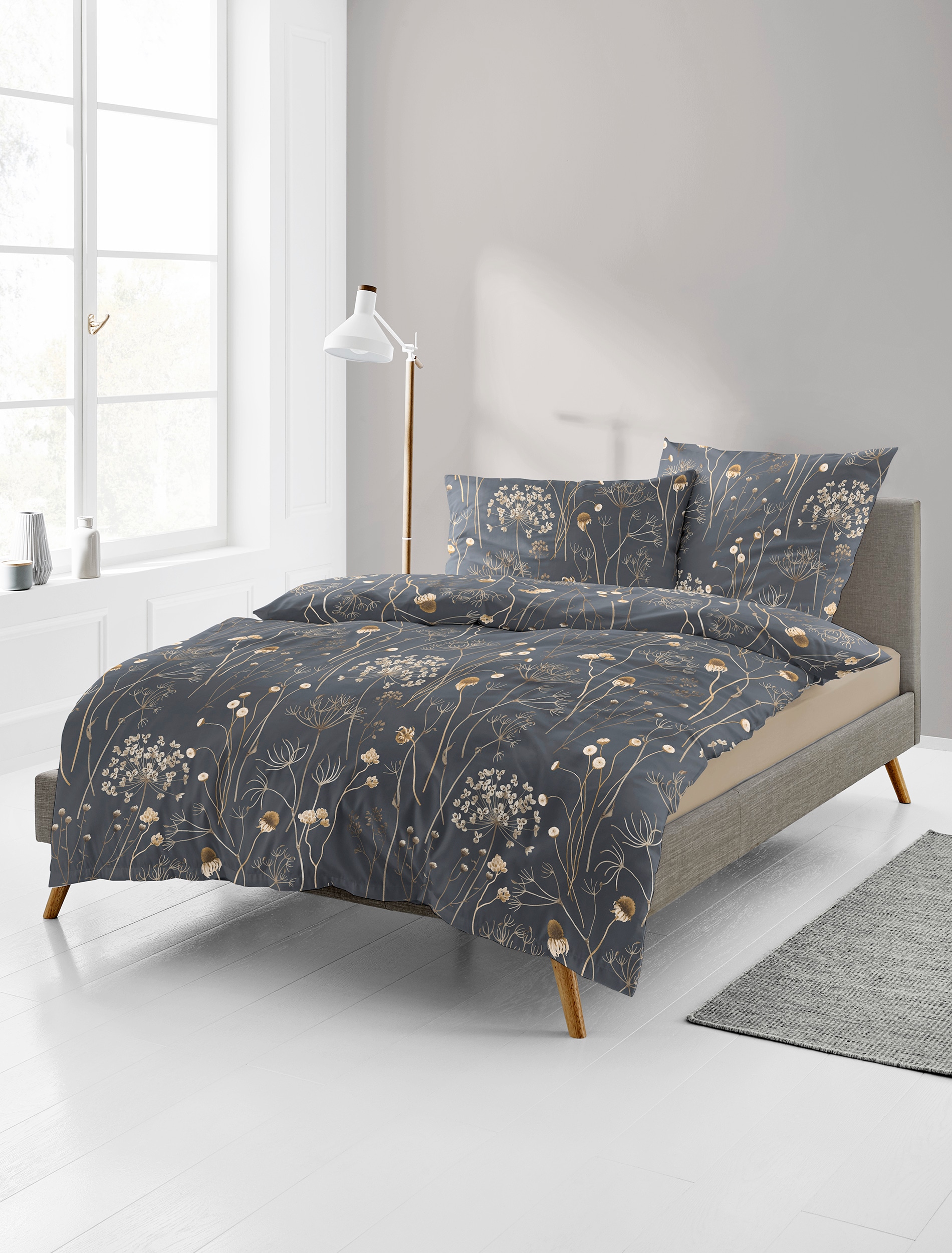 BIERBAUM Bettwäsche »4140« 2 Stk. tlg. Biber, 100 % Baumwolle, pflegeleicht, kuschelig weich