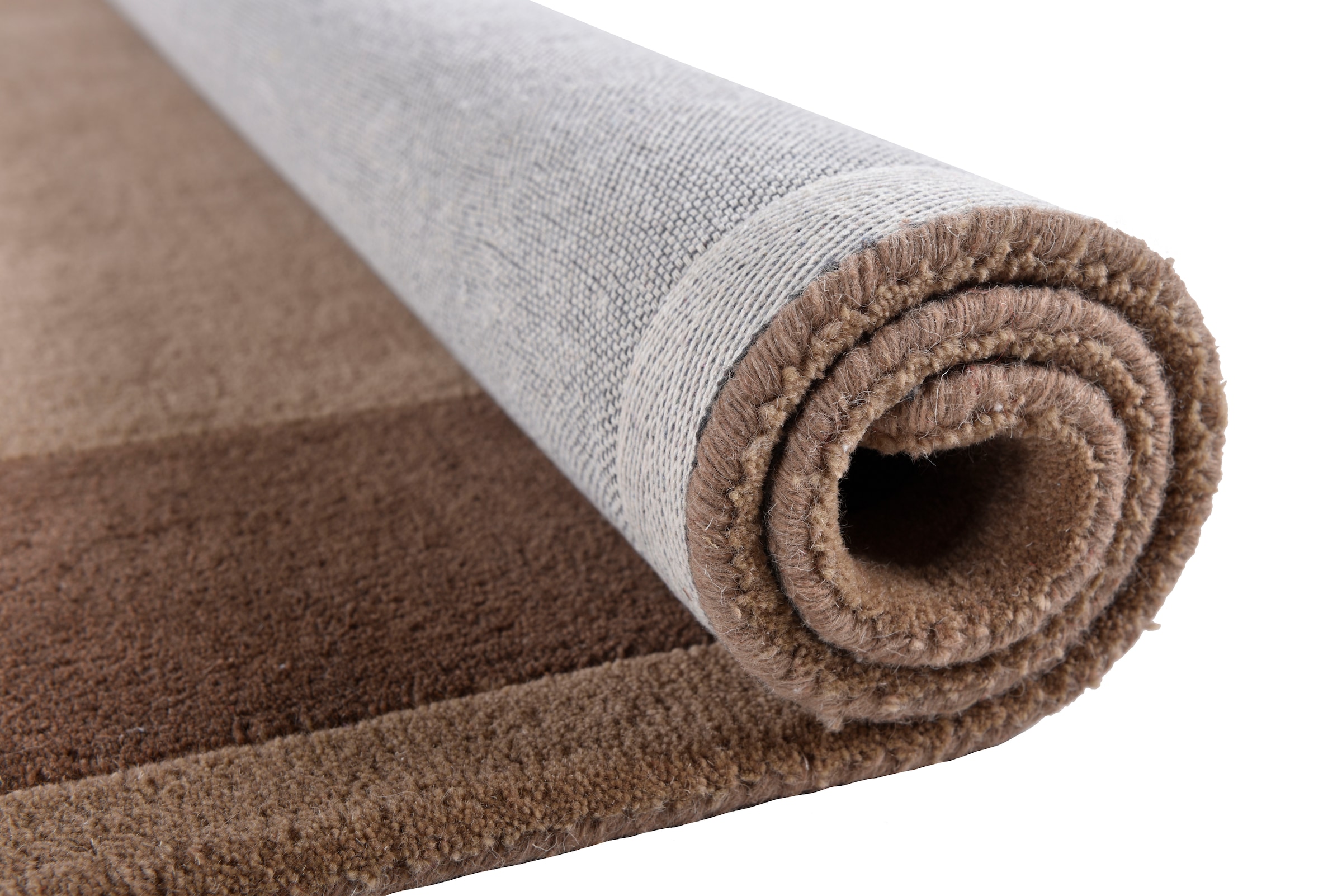 THEKO Wollteppich »Royal Nepali 3085« rechteckig 15 mm Höhe reine Wolle, handgetuftet, Uni-Farben, mit Bordüre, modernes Design