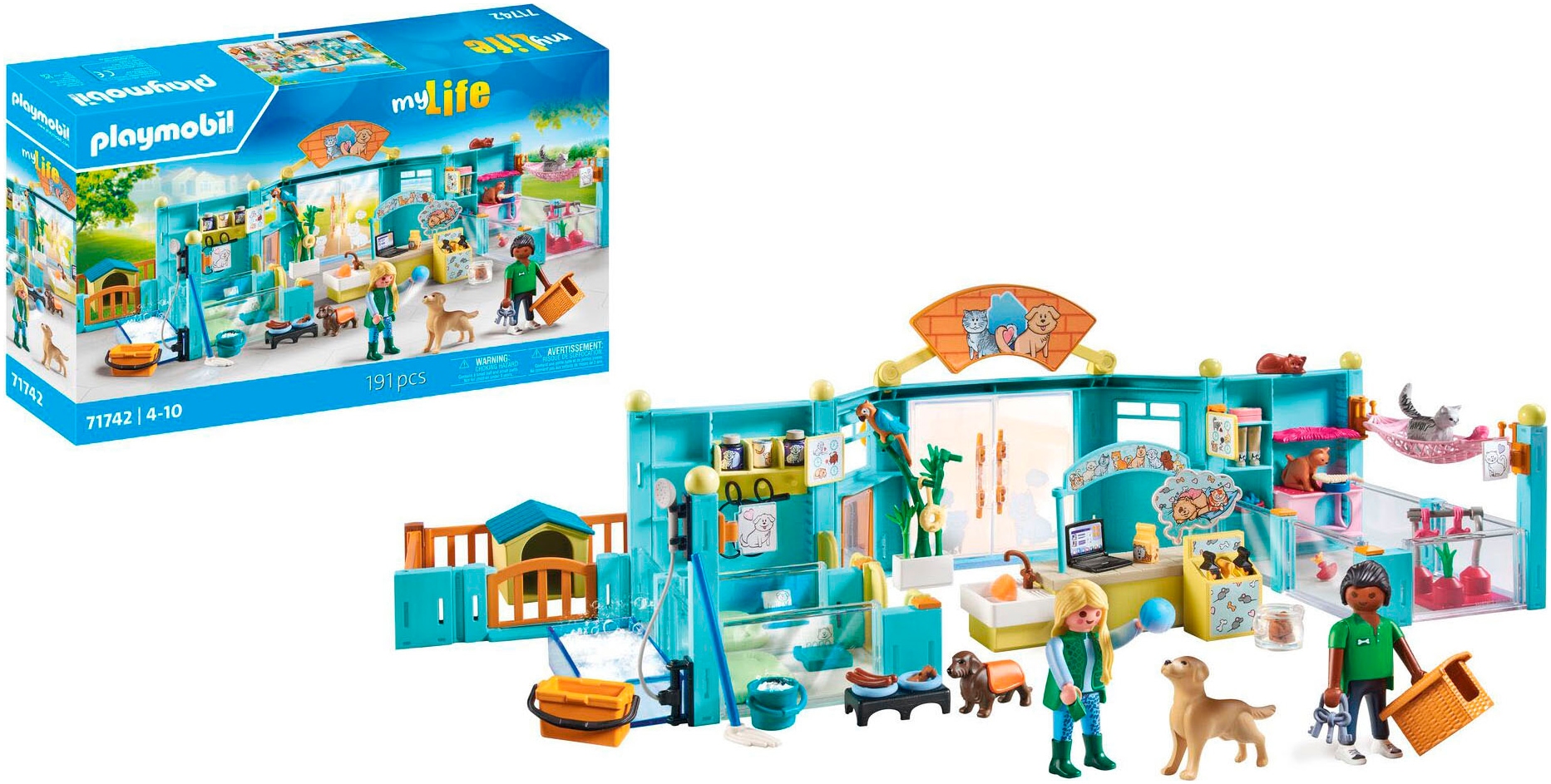 Playmobil® Konstruktions-Spielset »Tierhotel (71742), Playmobil My Life«, (191 St.), Made in Europe