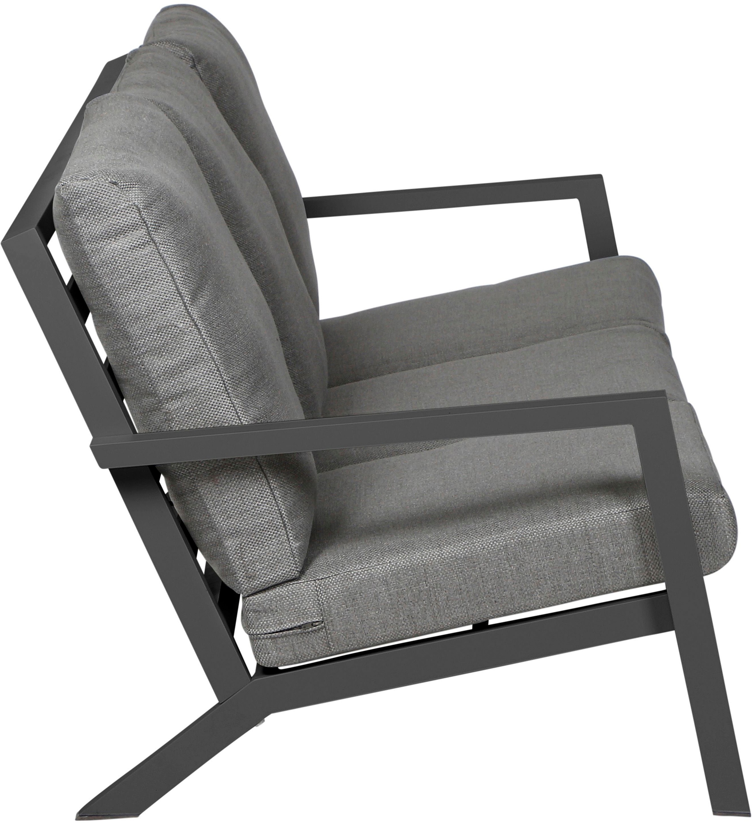 Siena Garden Gartenlounge-Set »Belia«, (Set, 14 tlg.), bestehend aus 2 Sesseln, 1 Sofa, 1 Tisch und 10 Auflagen