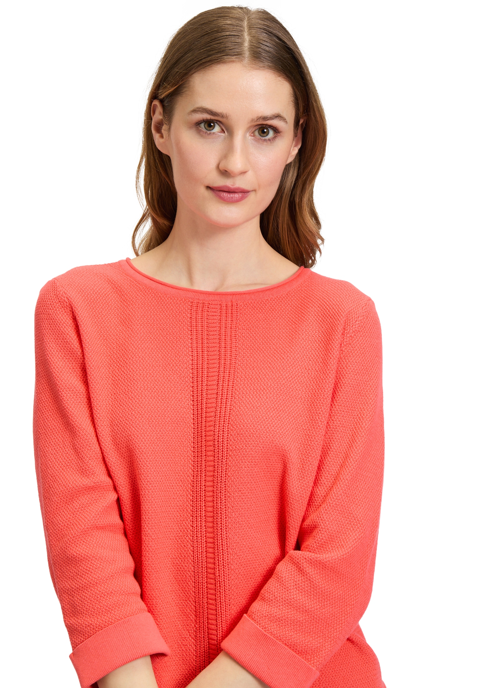 Betty Barclay Rundhalspullover »Feinstrickpullover mit Strickdetails«