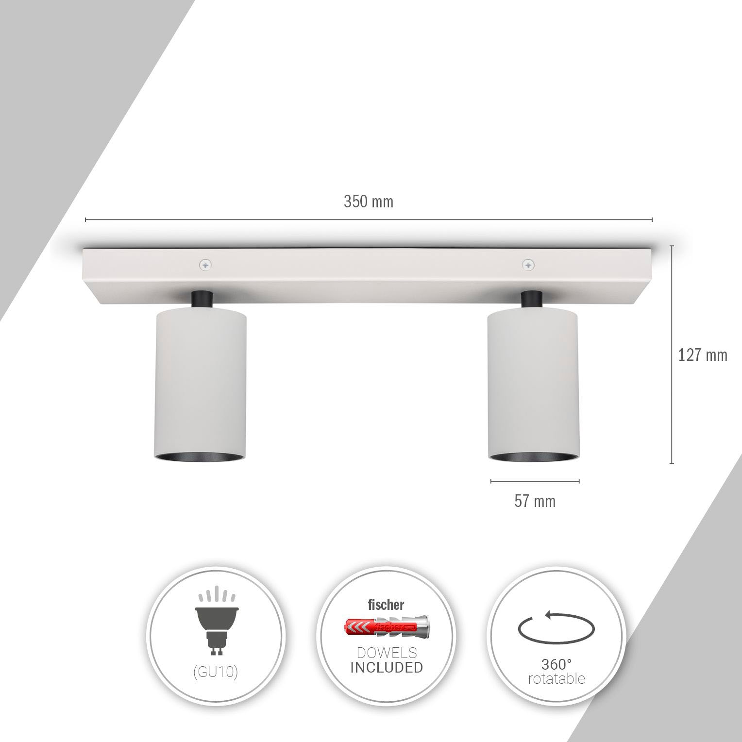 Paco Home Wandleuchte »TIMO SQ« GU10