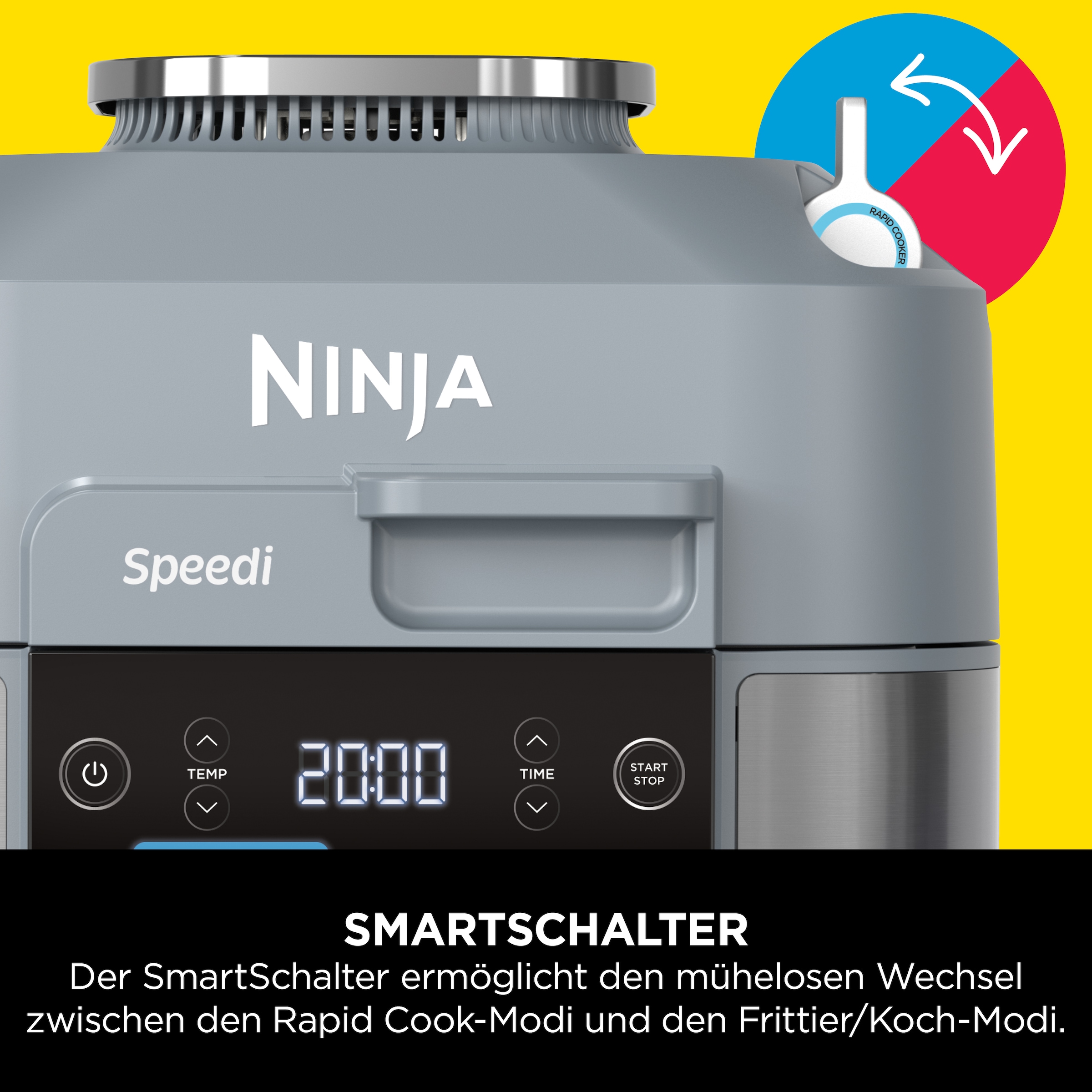 NINJA Heißluftfritteuse »Speedi Rapid Cooking System ON400EU 10-in-1«, 1760 W, Air Fry, Grill, Backofen, Multikocher