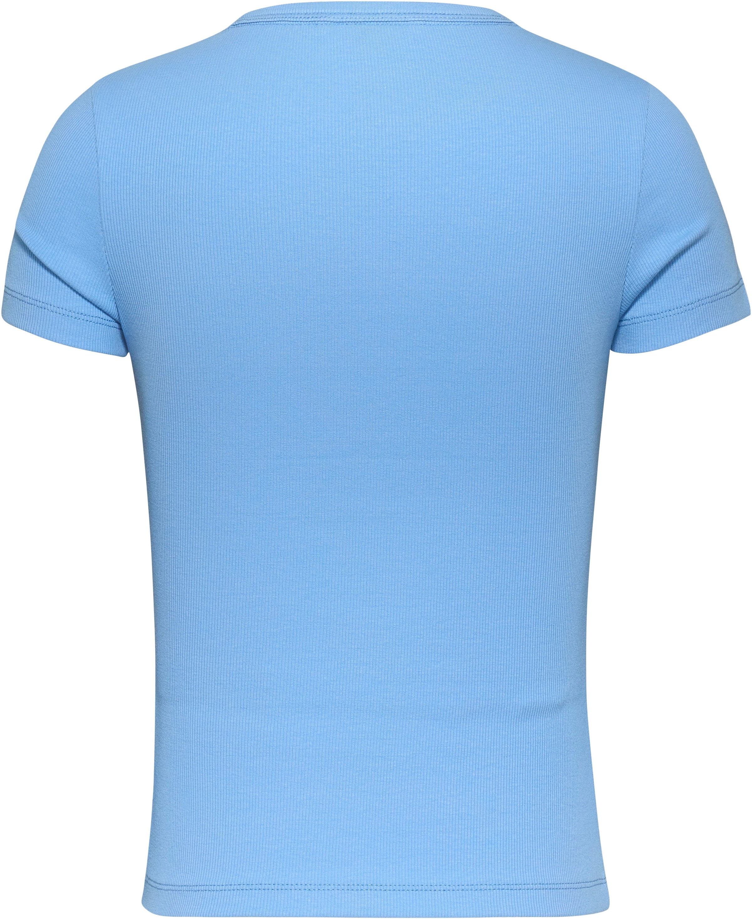 Tommy Jeans T-Shirt »TJW SLIM BADGE RIB TEE«, in Rippoptik