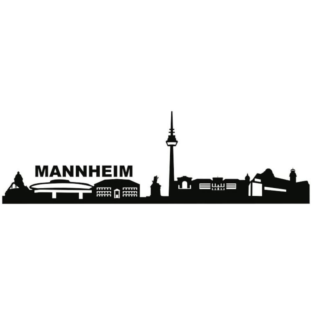 Wall-Art Wandtattoo »Stadt Skyline Mannheim 120cm«, (1 St.)