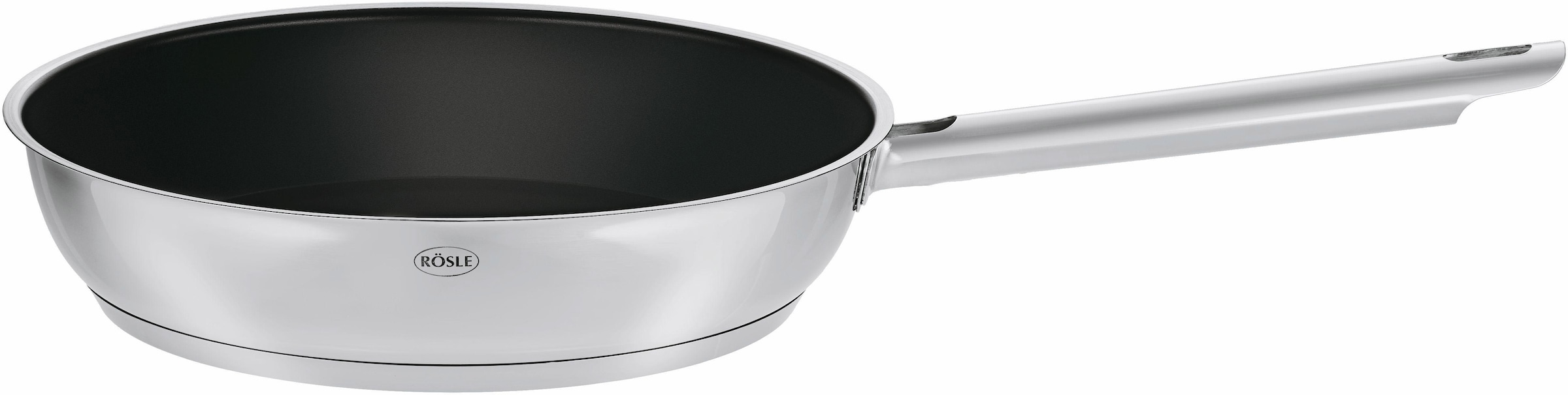 RÖSLE Bratpfanne "ELEGANCE" Edelstahl 18/10 1 Stk. tlg. mit Antihaftversiegelung, spülmaschinengeeignet, Induktion
