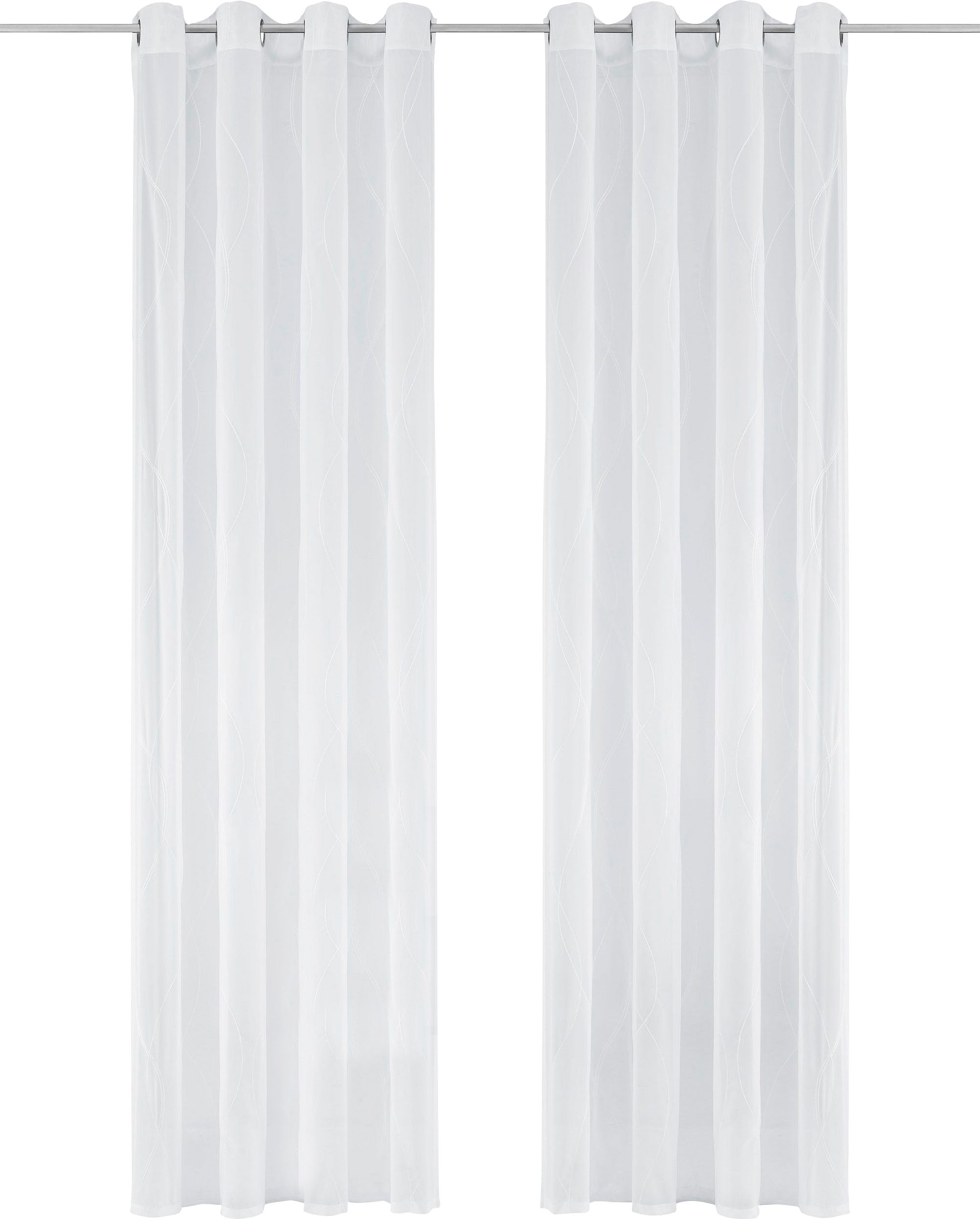 SCHÖNER WOHNEN-Kollektion Gardine »Twig«, (1 St.), halbtransparent,  Ausbrenner, Höhe x Breite: 245 x 140 cm
