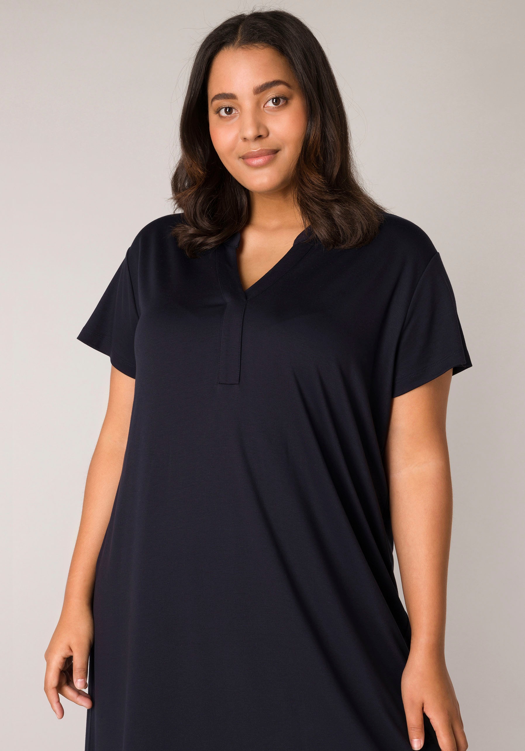 Base Level Curvy Blusenkleid »Dress YENTA« mit Bindegürtel NV8238