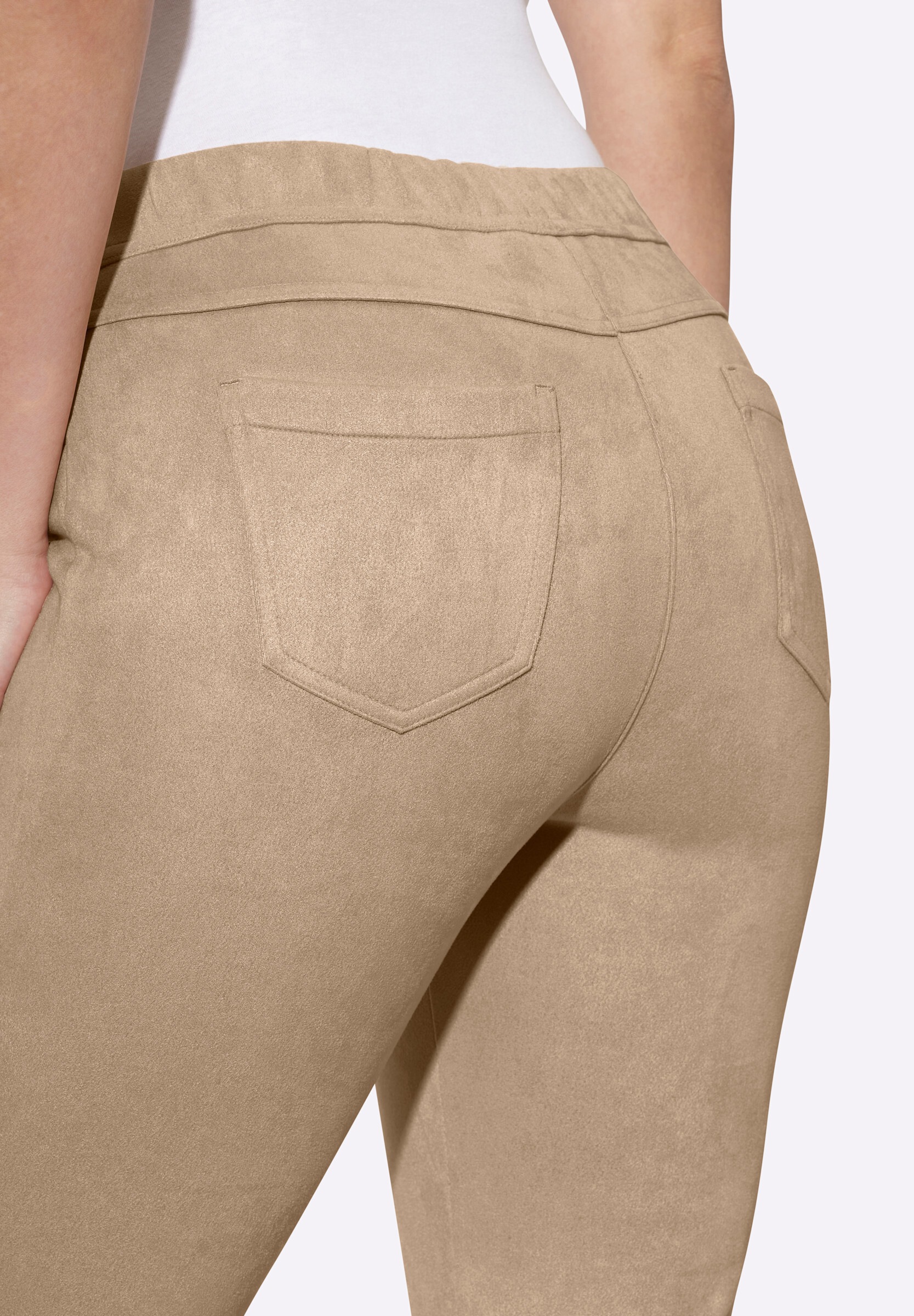 heine Schlupfhose »Lederimitat-Hose Stretch-Hose mit Dehnbund hinten«