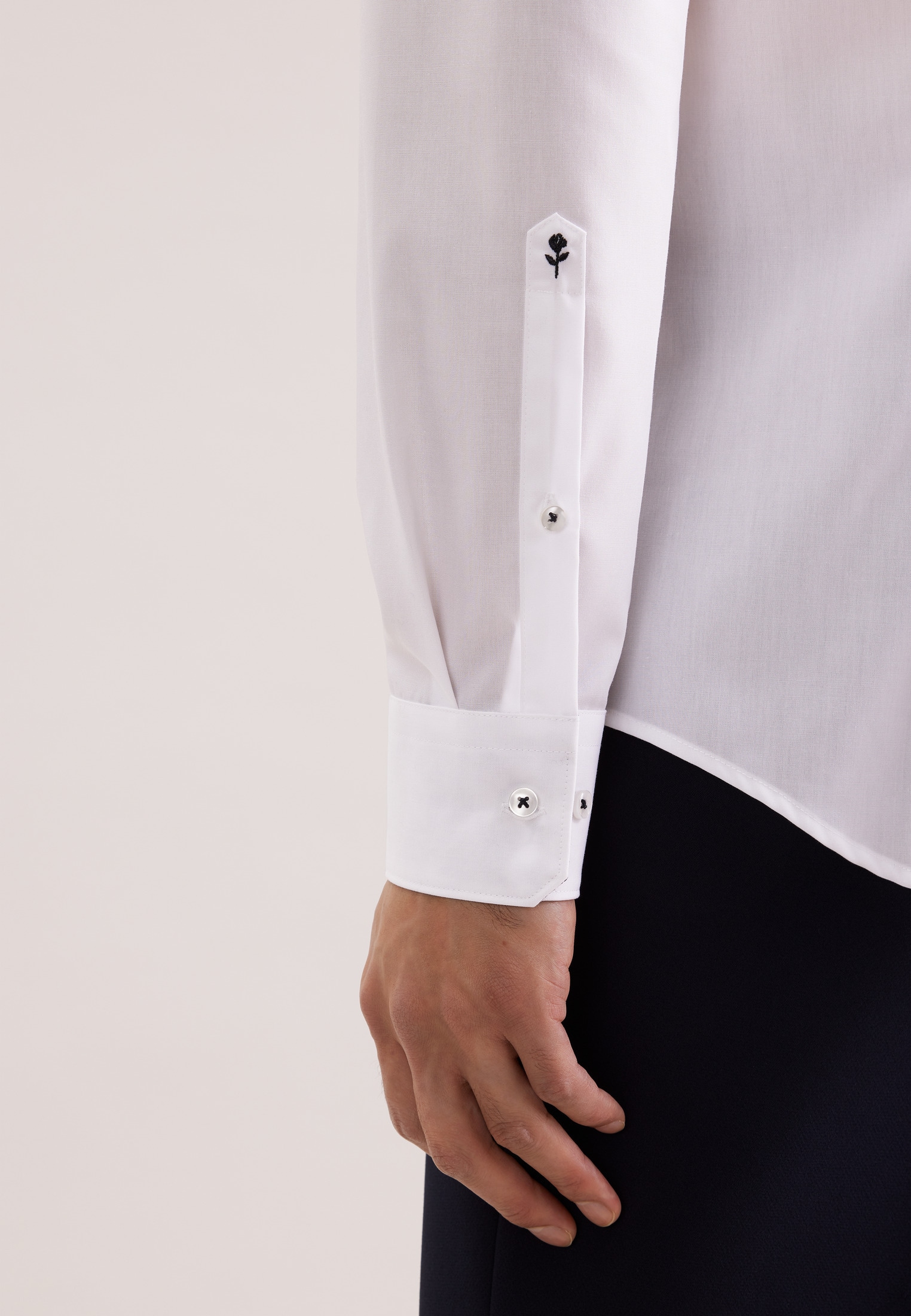 seidensticker Businesshemd »Schwarze Rose« Shaped 1/1 Kentkragen Uni