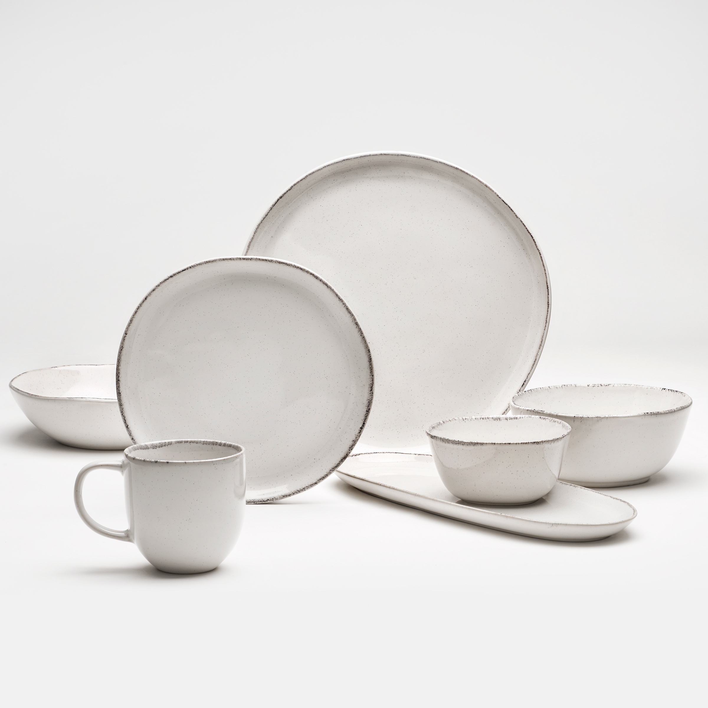 van Well Speiseteller »Urban, flacher Teller 27 cm, 6 Stück« Teller Set, spülmaschinen- und mikrowellengeeignet