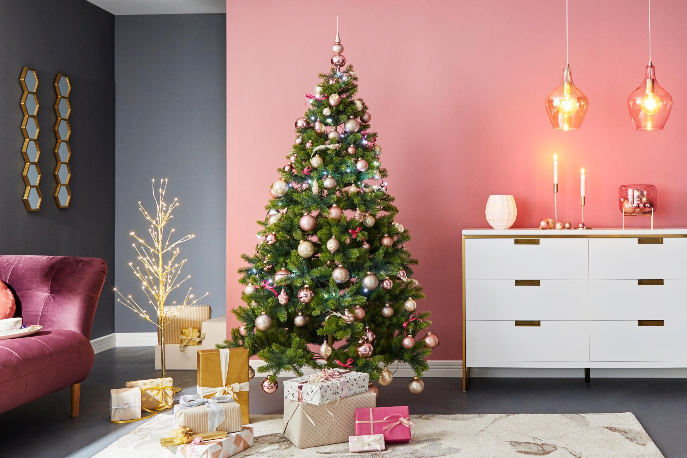 Creativ deco Künstlicher Weihnachtsbaum »Weihnachtsdeko Qualität Christbaum, kaufen günstig Tannenbaum«, von höchster aussen, künstlicher online