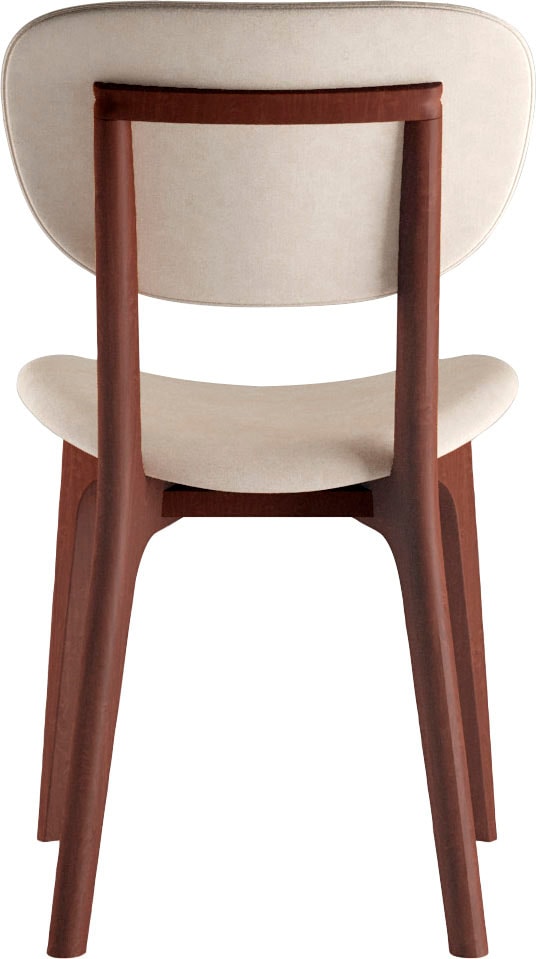 INOSIGN Stuhl »COZY Made in Italy«, (Set), 2 St., Microfaser, Gestell in Buche, Kirsch- oder Nussbaum, Massivholz, Design Stuhl