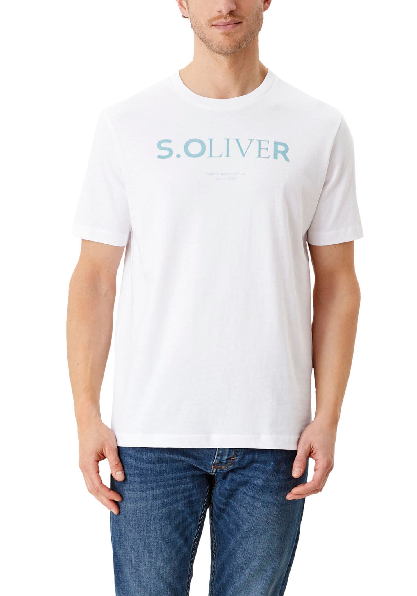 T-Shirt, mit Frontlogoprint