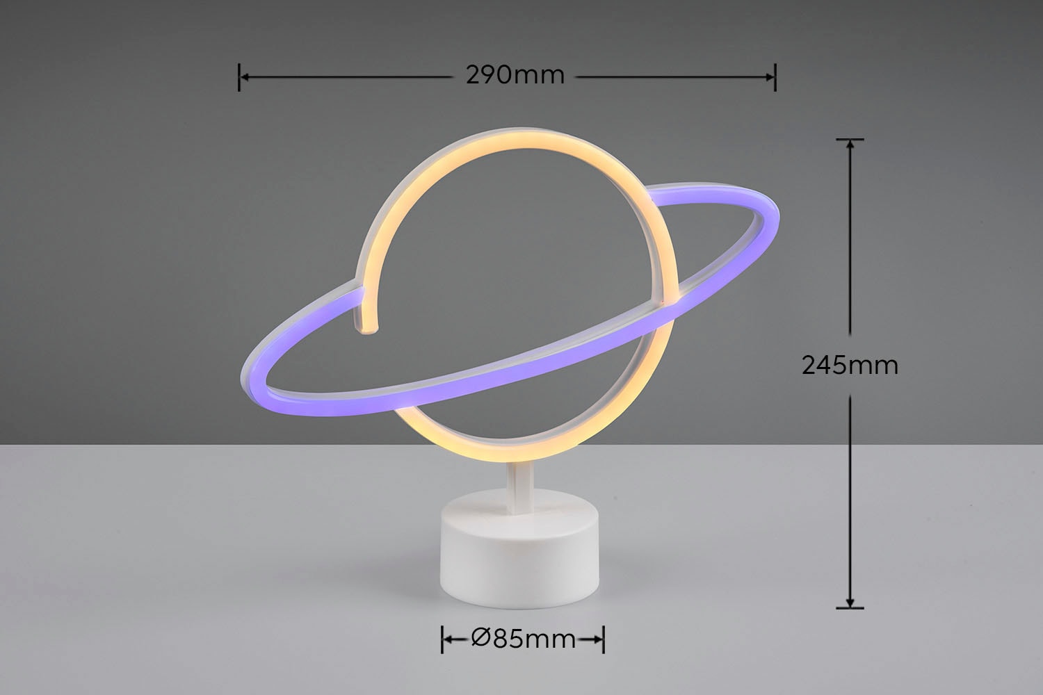 REALITY Leuchten LED Tischleuchte »Planet«, 1 flammig, Leuchtmittel LED-Board | LED fest integriert, Deko Tischlampe im Weltall Design, mit USB Anschluss, Größe 29 x 24 cm