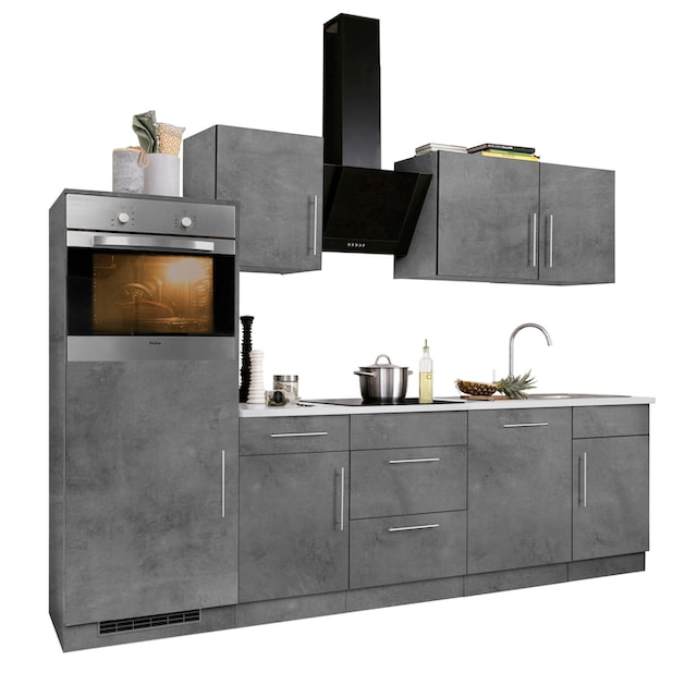 wiho Küchen Küchenzeile »Cali«, mit E-Geräten, Breite 280 cm bequem kaufen