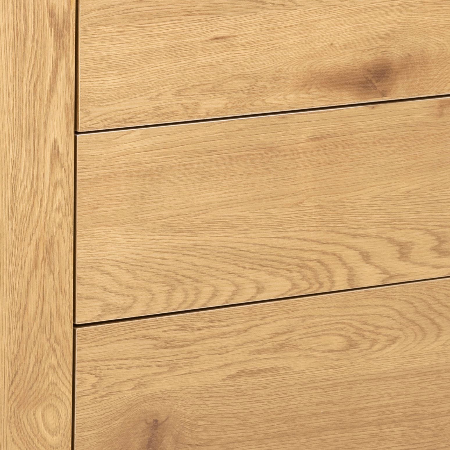 ACTONA GROUP Sideboard, (1), schwarze Kontrastrahmen, 1 Tür und 3 Schubladen, Breite 120 cm