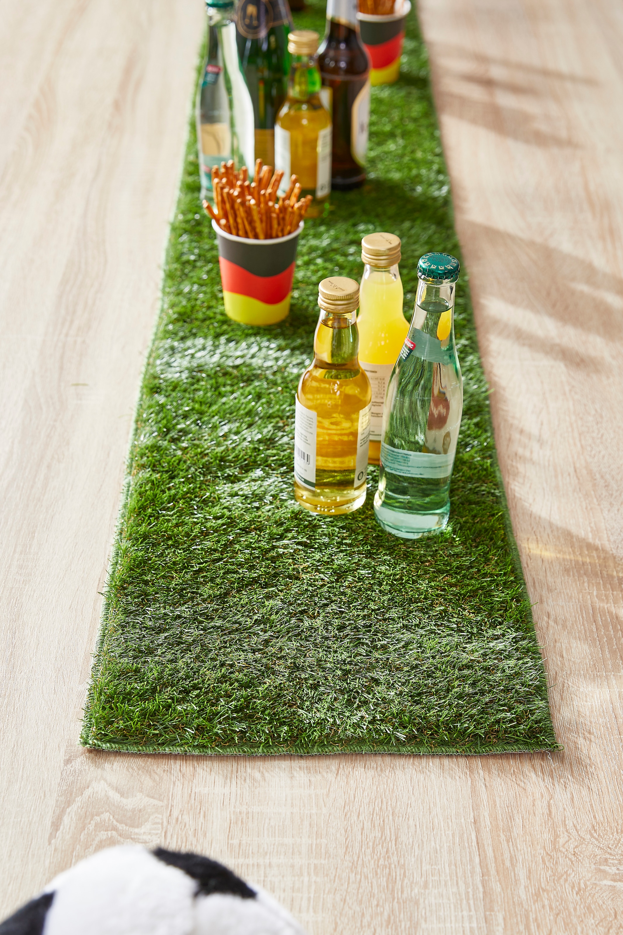 Andiamo Tischläufer "Kuba, ideale Tischdeko für Fußball Fans" Kunstrasen, 30/140 cm, natürliche Optik, waschbar