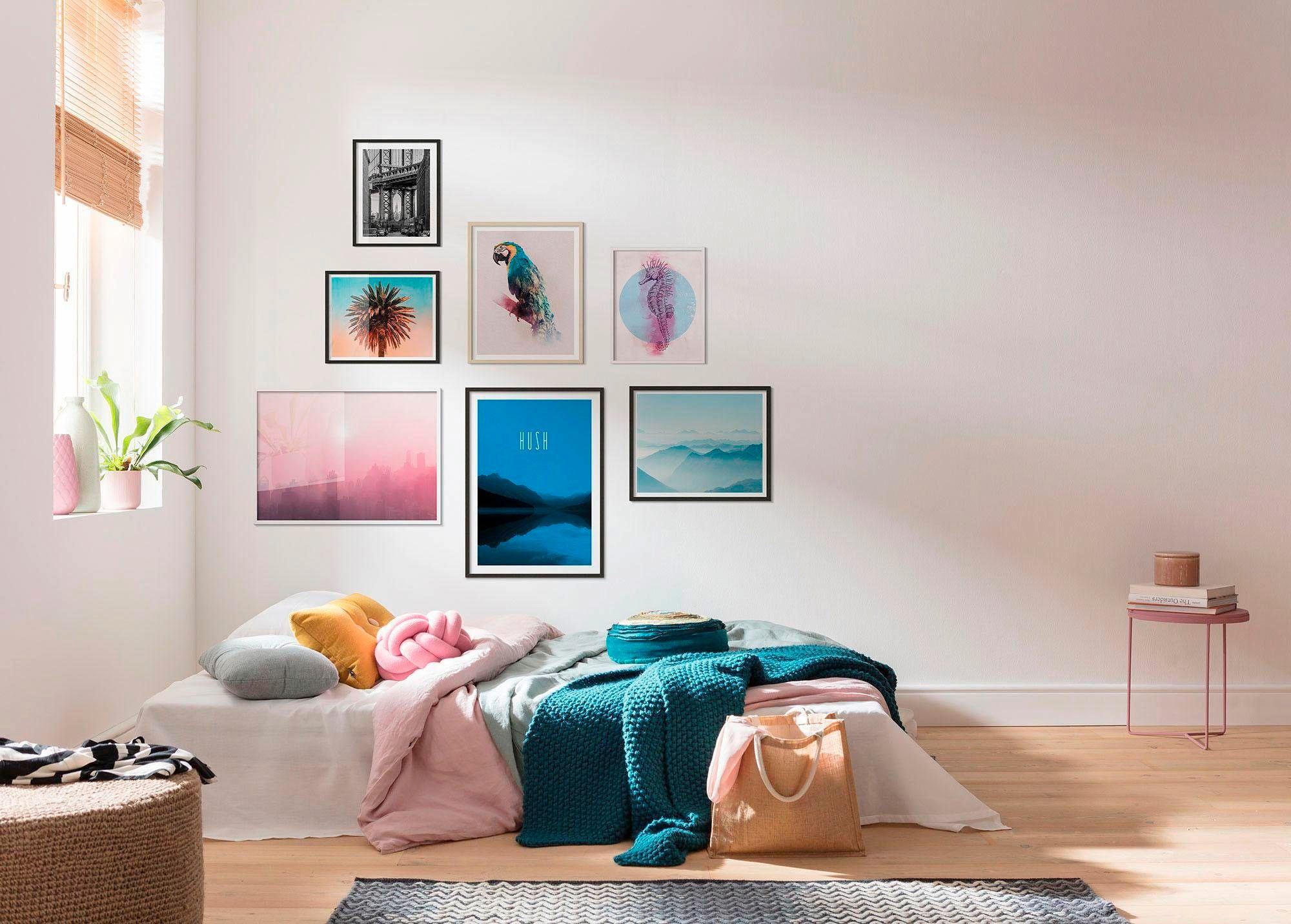 Komar Bild »Sea Horse Circle« Tiere 1 Stk. tlg. Wandbild zur Dekoration - ohne Rahmen