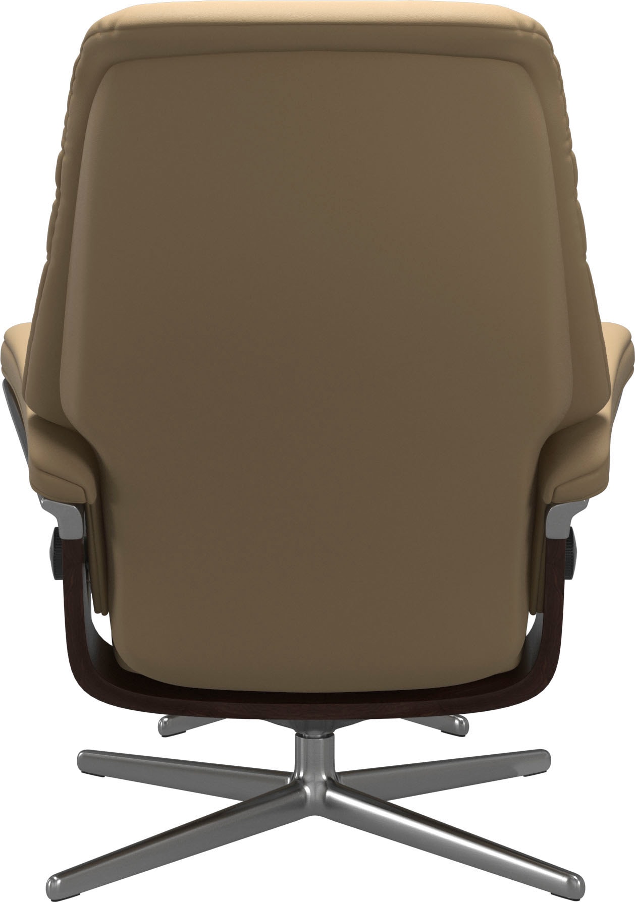 Stressless® Relaxsessel »Sunrise« Set, Relaxsessel mit Hocker,  mit Hocker, mit Cross Base, Größe S, M & L, Holzakzent Braun