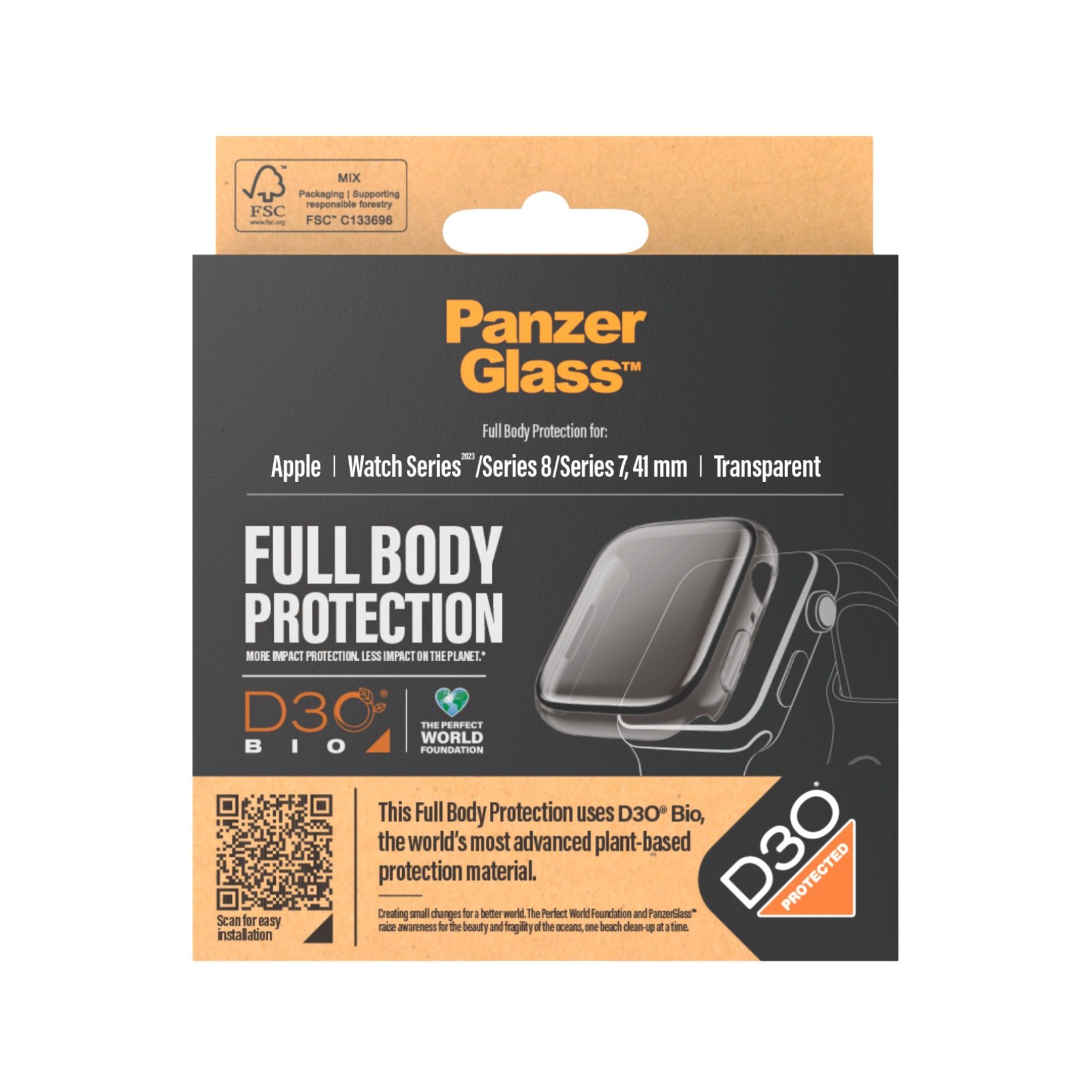 PanzerGlass Displayschutzglas »Full Body«, für Apple Watch 9 41mm