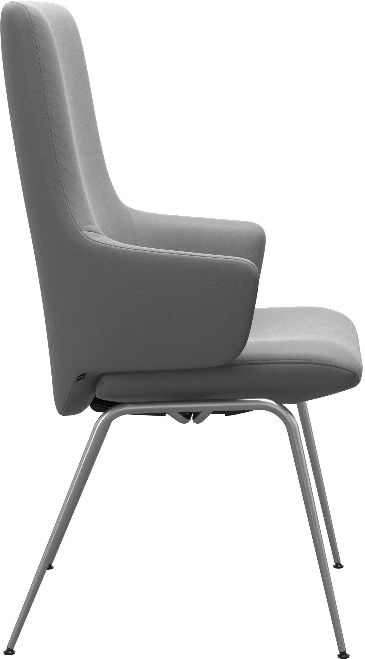 Stressless® Polsterstuhl »Laurel«, Leder BATICK, High Back mit Armlehne, Größe L, mit Beinen aus Stahl in Chrom matt