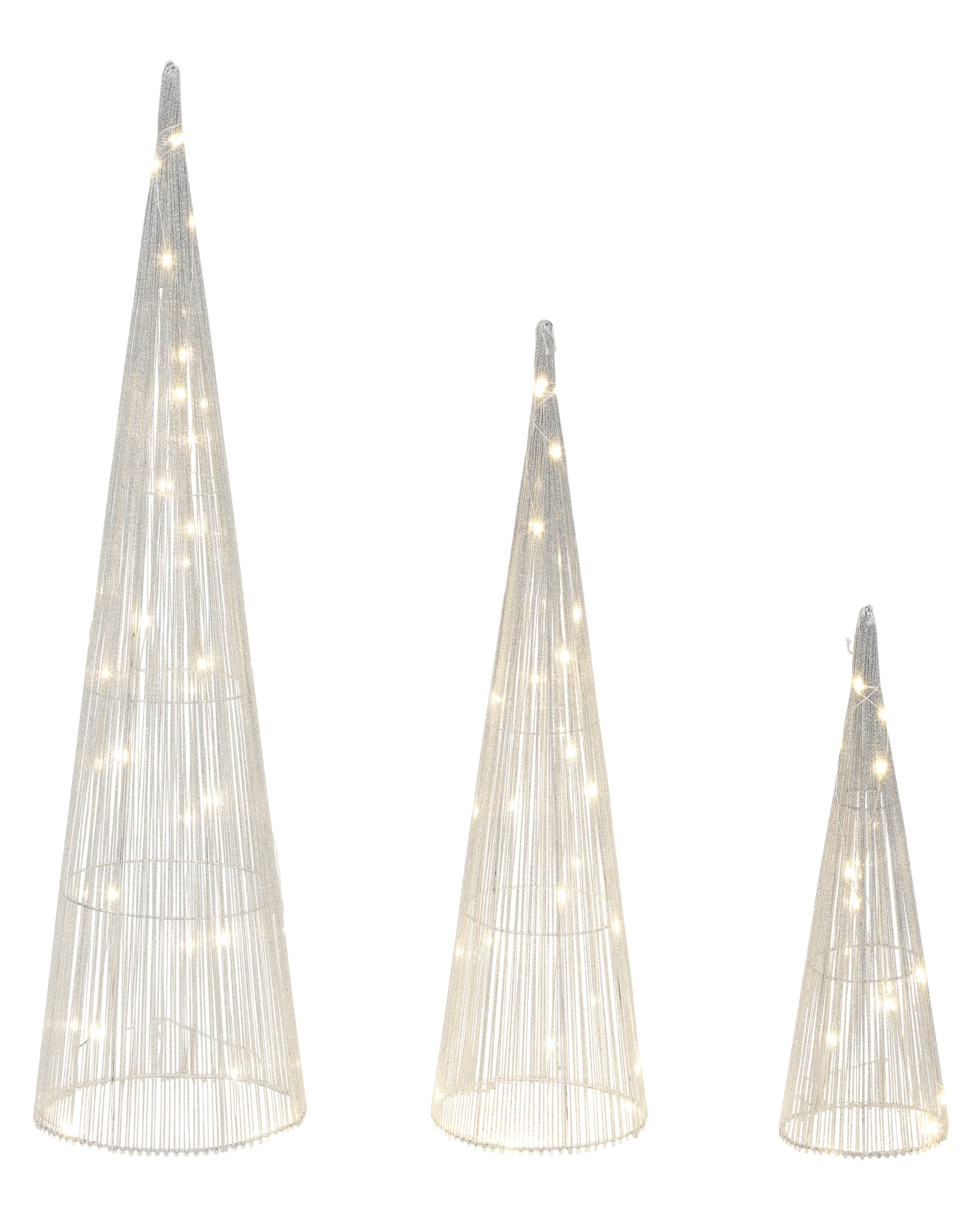 Weihnachtsdeko, | schimmernde 3 mit LED »Pyramiden in kaufen online mit Star-Max 3 LED- 90 Größen Pyramiden Jahren flammig-flammig, Dekolicht Bäume«, Effektvolle Garantie Leucht LED-Beleuchtung, XXL