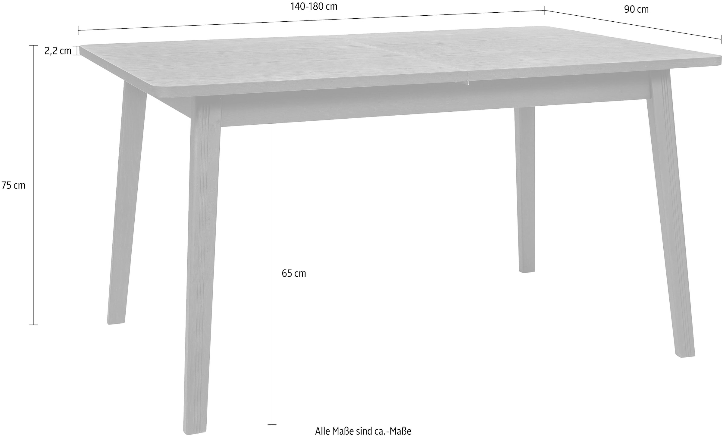 Woodman Esstisch, Breite 140 cm