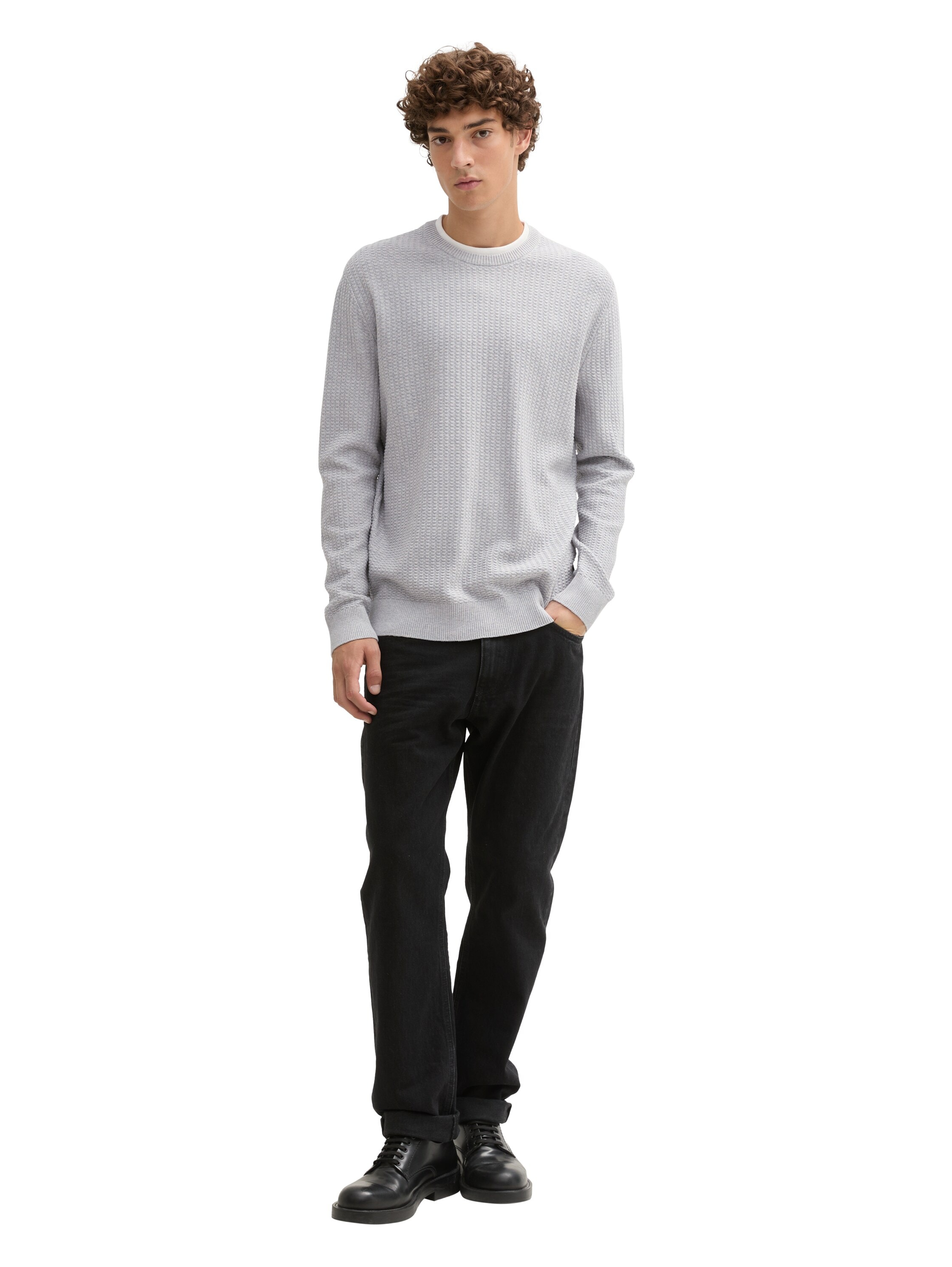 TOM TAILOR Denim Strickpullover, in 2-in-1-Look