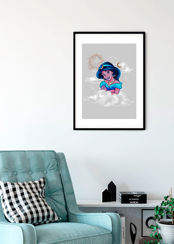 Komar Bild »Jasmin Clouds« Disney 1 Stk. tlg. Wandbild zur Dekoration im Kinderzimmer - ohne Rahmen