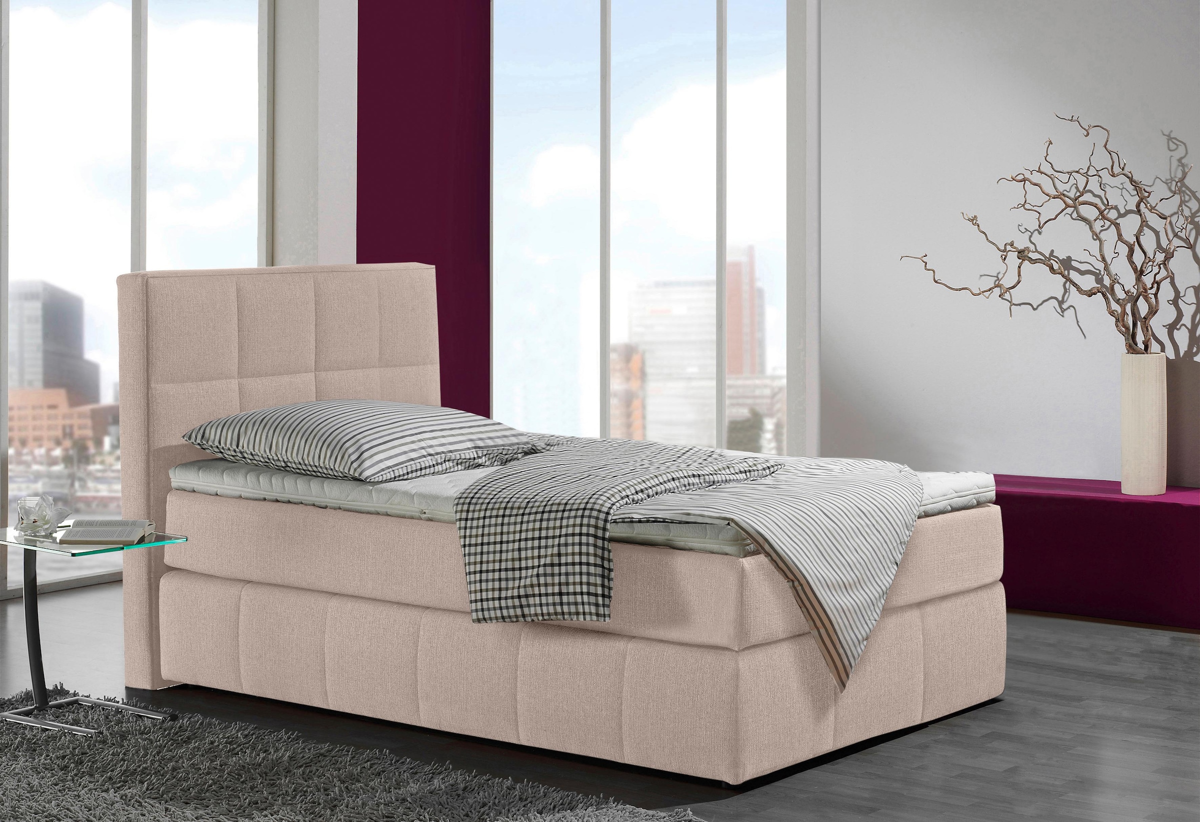Home affaire Boxspringbett »Casano« mit feiner Steppung, in 3 Matratzenarten, 2 Härtegraden und 5 Farben