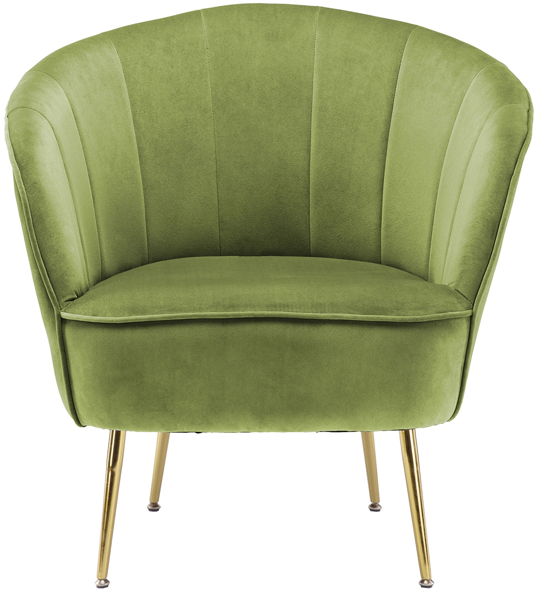 Kayoom Sessel »Loulan 125, gemütlicher Cocktail-Sessel, edler Samtbezug«, (1 St.), Cocktail-Sessel, Rückenlehne mit Ziernaht, Metallbeine in Gold