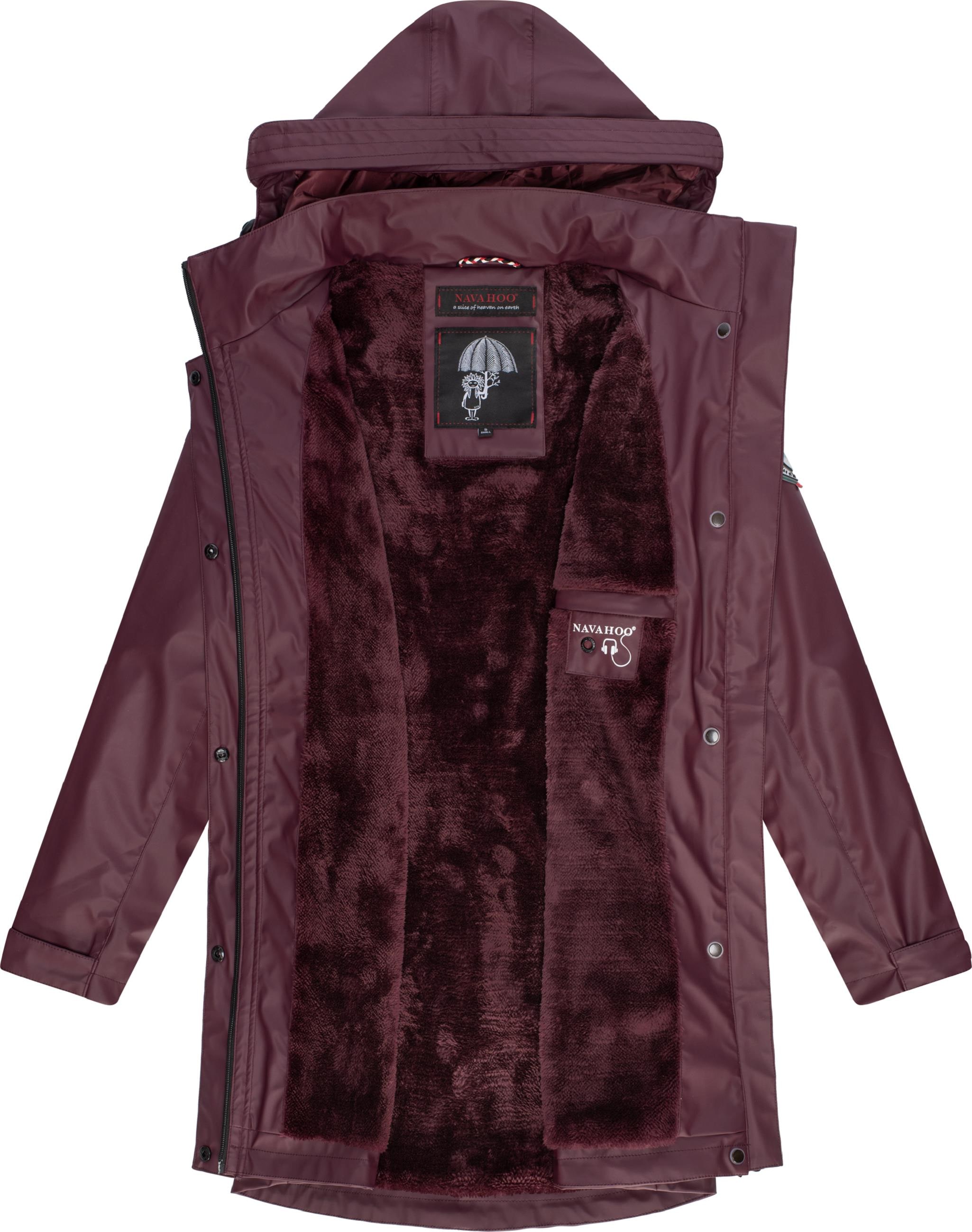 Navahoo Kurzmantel »Regenjacke Deike«, modischer Damen Outdoor Regenmantel