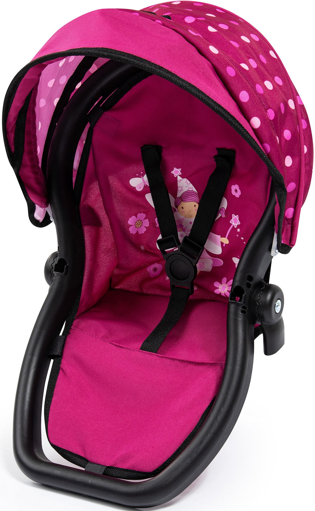 Bayer Puppen-Zwillingsbuggy »Twin Neo, bordeaux«, mit Wickeltasche