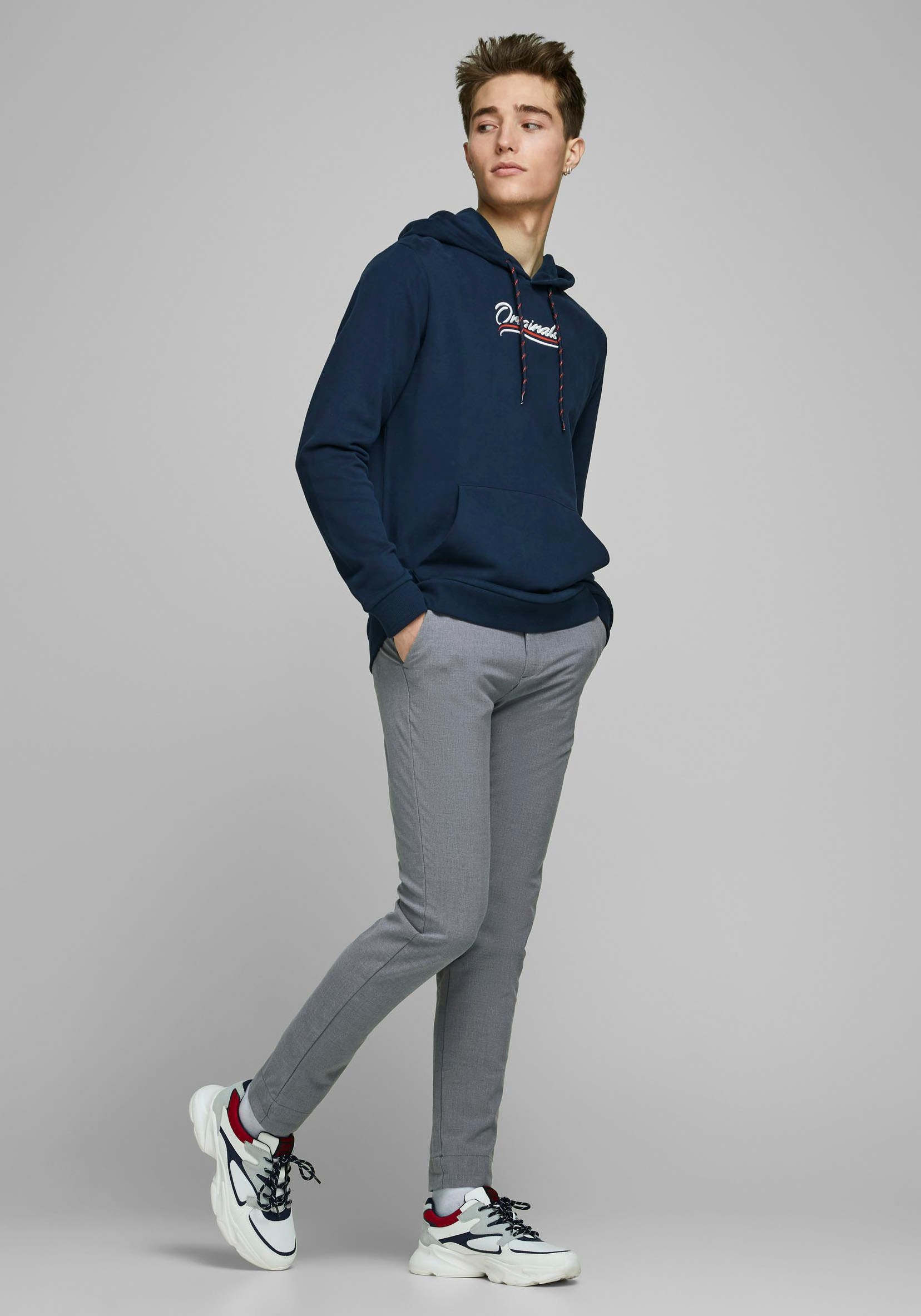Jack & Jones Chinohose »MARCO – Chinohose mit Stretchanteil und Komfort«, modisch, slim fit, Web