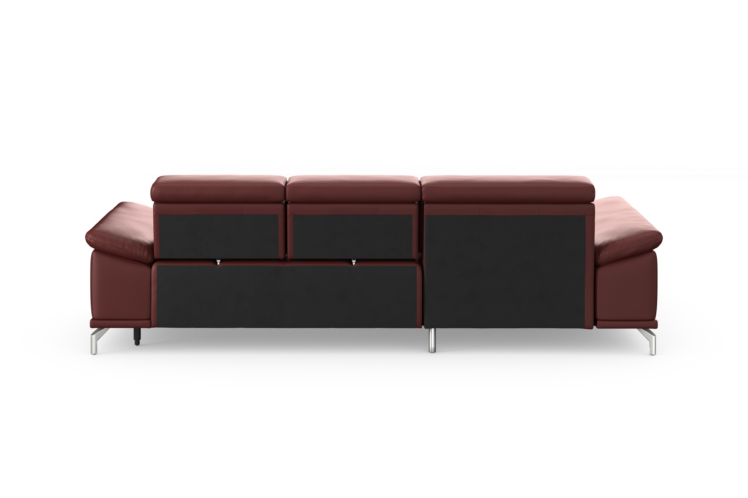 sit&more Ecksofa »Cabrio L-Form, mit Sitztiefenverstellung, Arm- und Kopfteilverstellung«, 2 Nierenkissen, Federkern, optional Bettfunktion und Stauraum