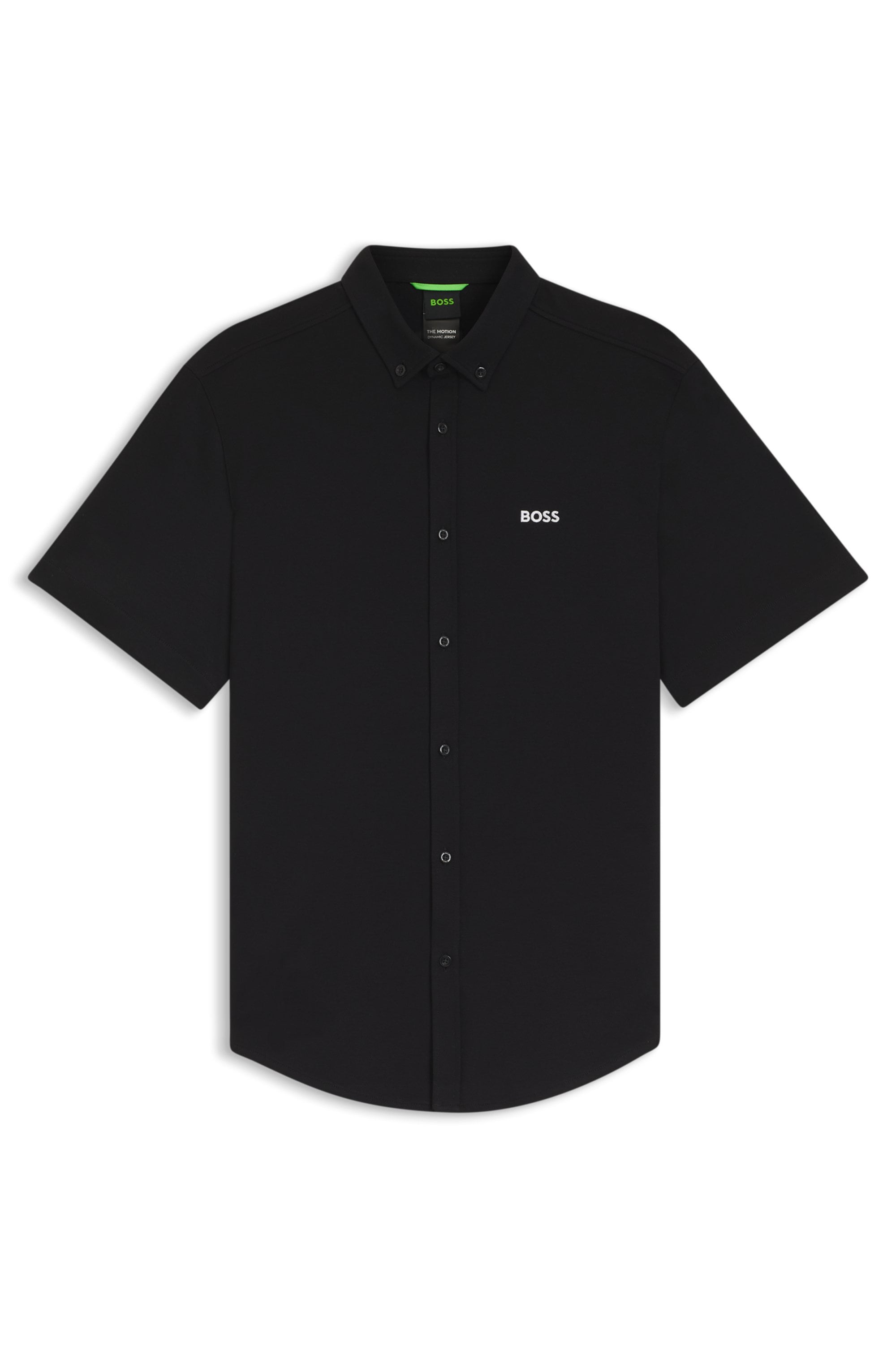 BOSS GREEN Kurzarmhemd »Motion S« Regular Fit, Button-down-Kragen, Kurzarm, Logo-Stickerei