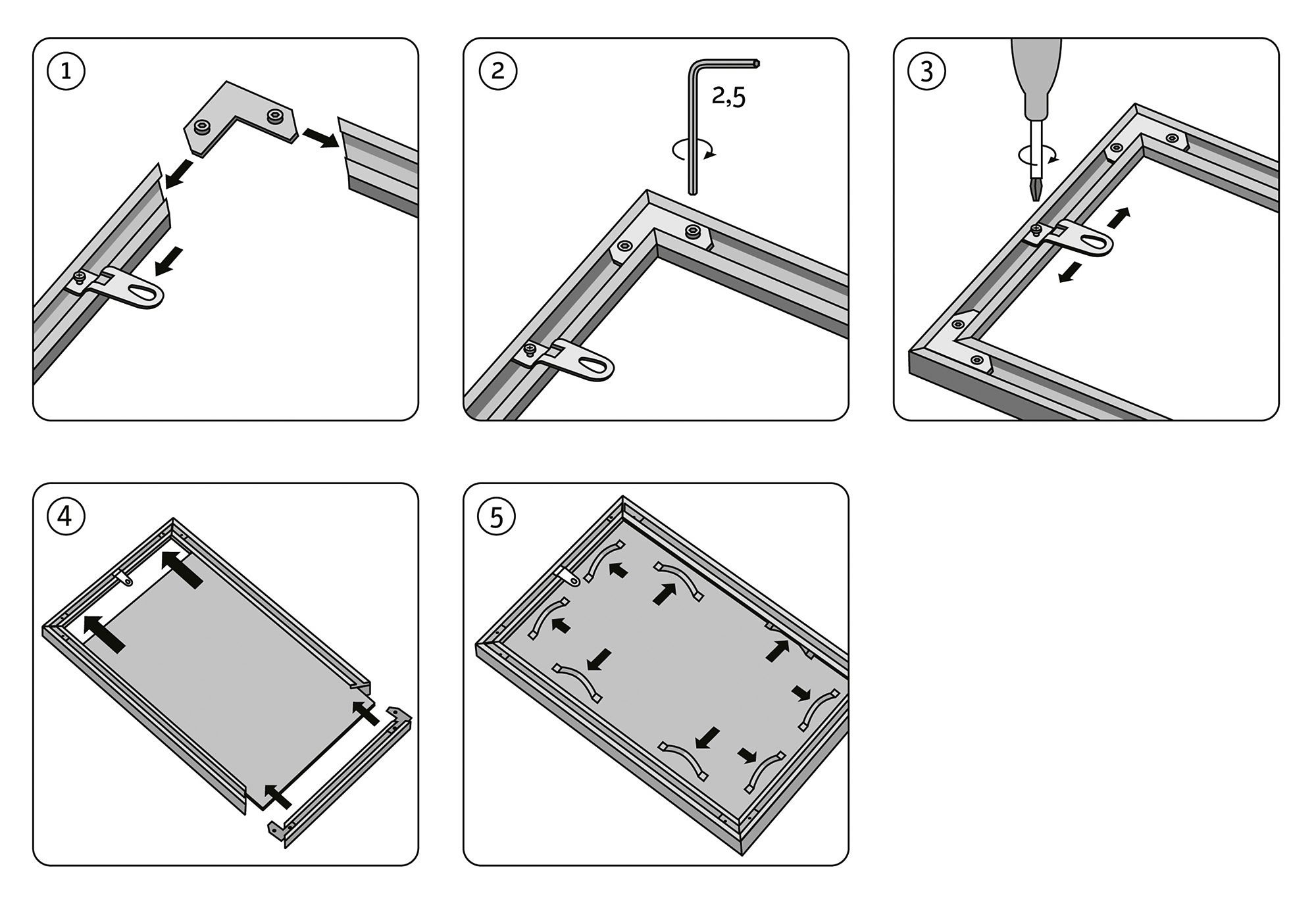 Schipper Bilderrahmen cm, 3 (Set), Jahre | UNIVERSAL nach Made goldfarben«, Garantie Germany Zahlen, XXL »Malen ➥ Triptychon in 80x50