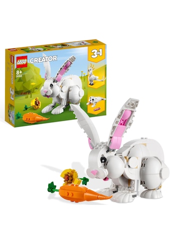 Konstruktionsspielsteine »Weißer Hase (31133), LEGO® Creator 3in1«, (258 St.)