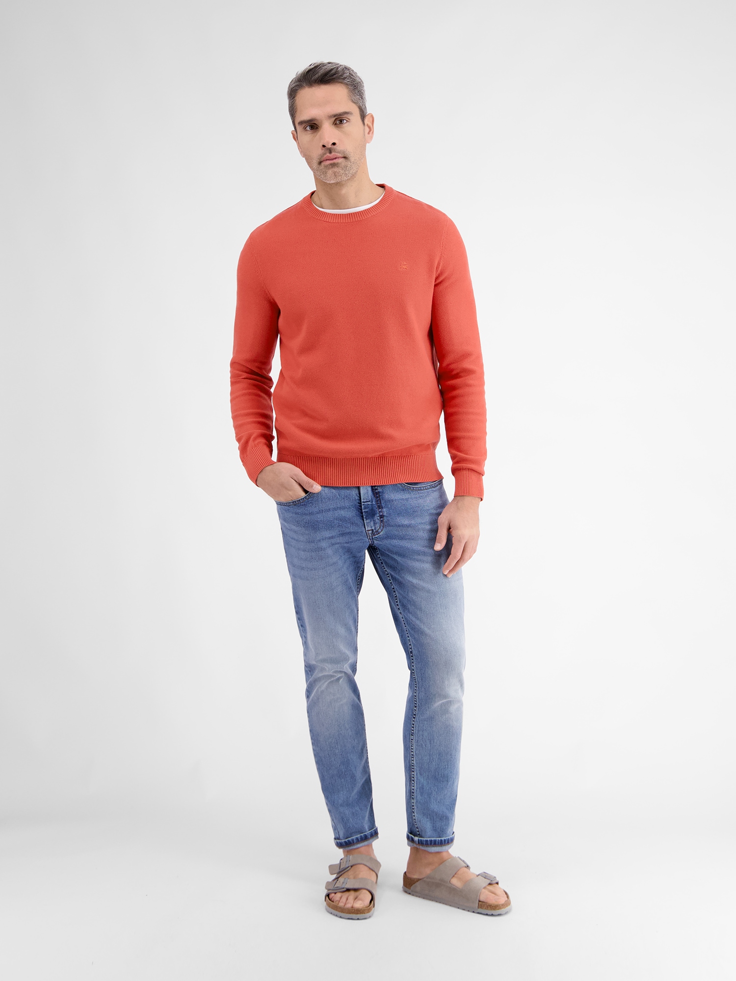 LERROS Strickpullover »LERROS Crewneck-Strickpullover für Herren«