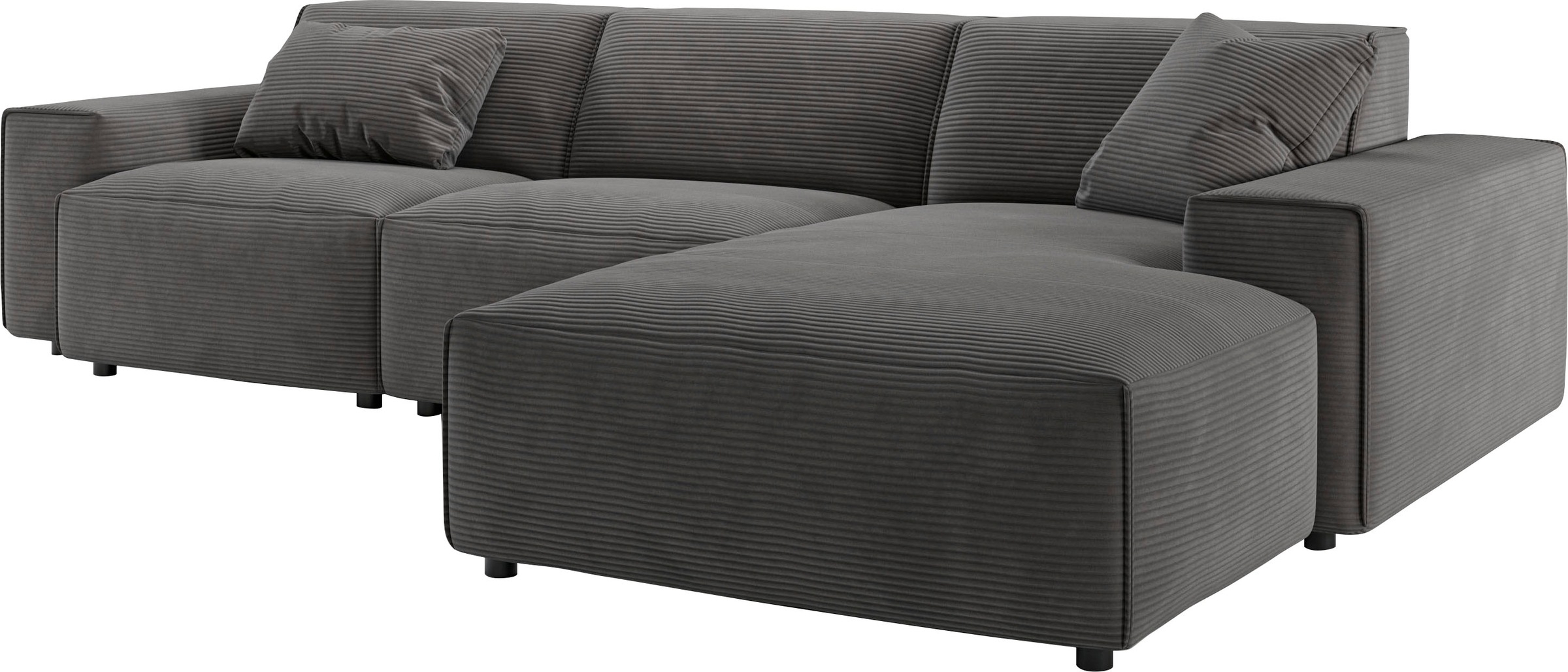 andas Ecksofa »Glimminge auch in Breitcord, Feincord, Bouclé + Easy care-Bezug«, L-Form, Breite 294, Zierkissen