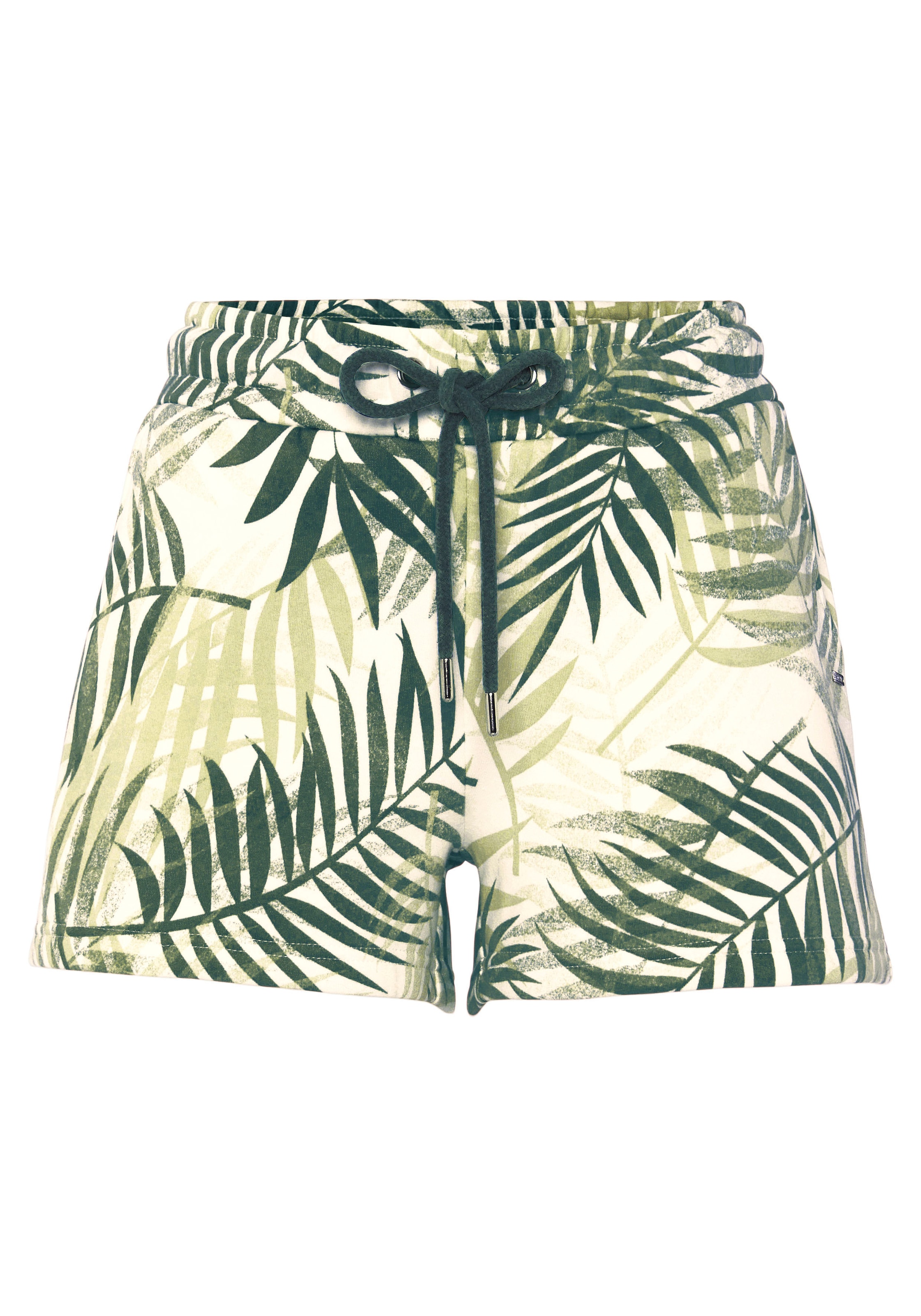 LASCANA Sweatshorts, Loungeshorts im schönen Allover-Blätterdruck, Loungewear