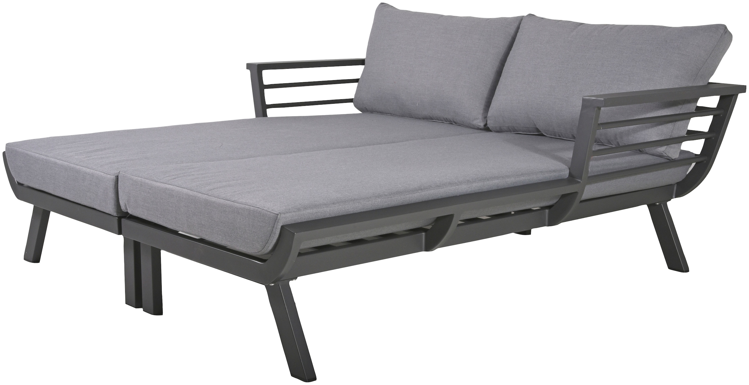 Garden Pleasure Doppelliege "DELIA" mit extragroßer Liegefläche, inklusive Auflagen und Kissen
