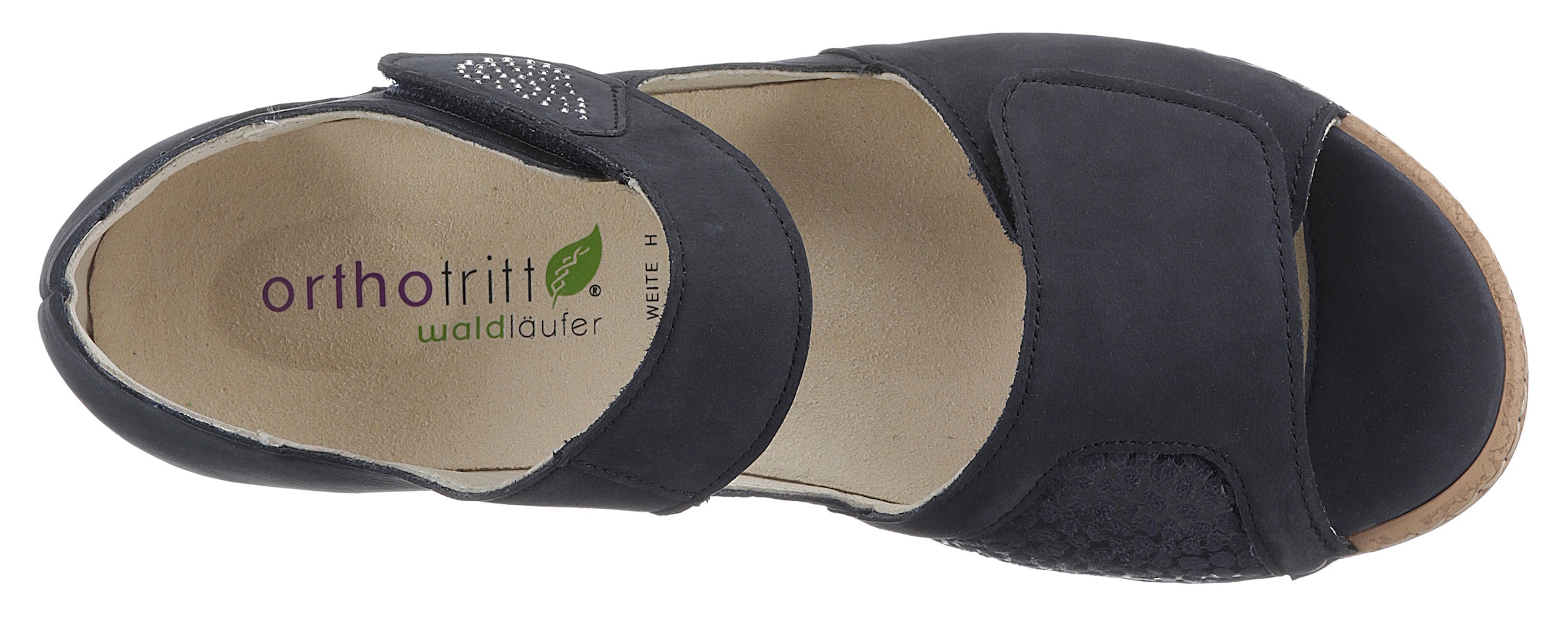 Waldläufer Riemchensandale »HELIETT-SOFT«, Sommerschuh, Sandalette, Keilabsatz, mit Strasssteine, H-Weite